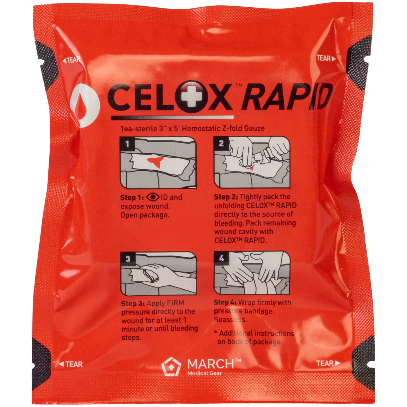 North American Rescue - 30-0069 Hemostatic Dressing Celox™ Rapid Sterile