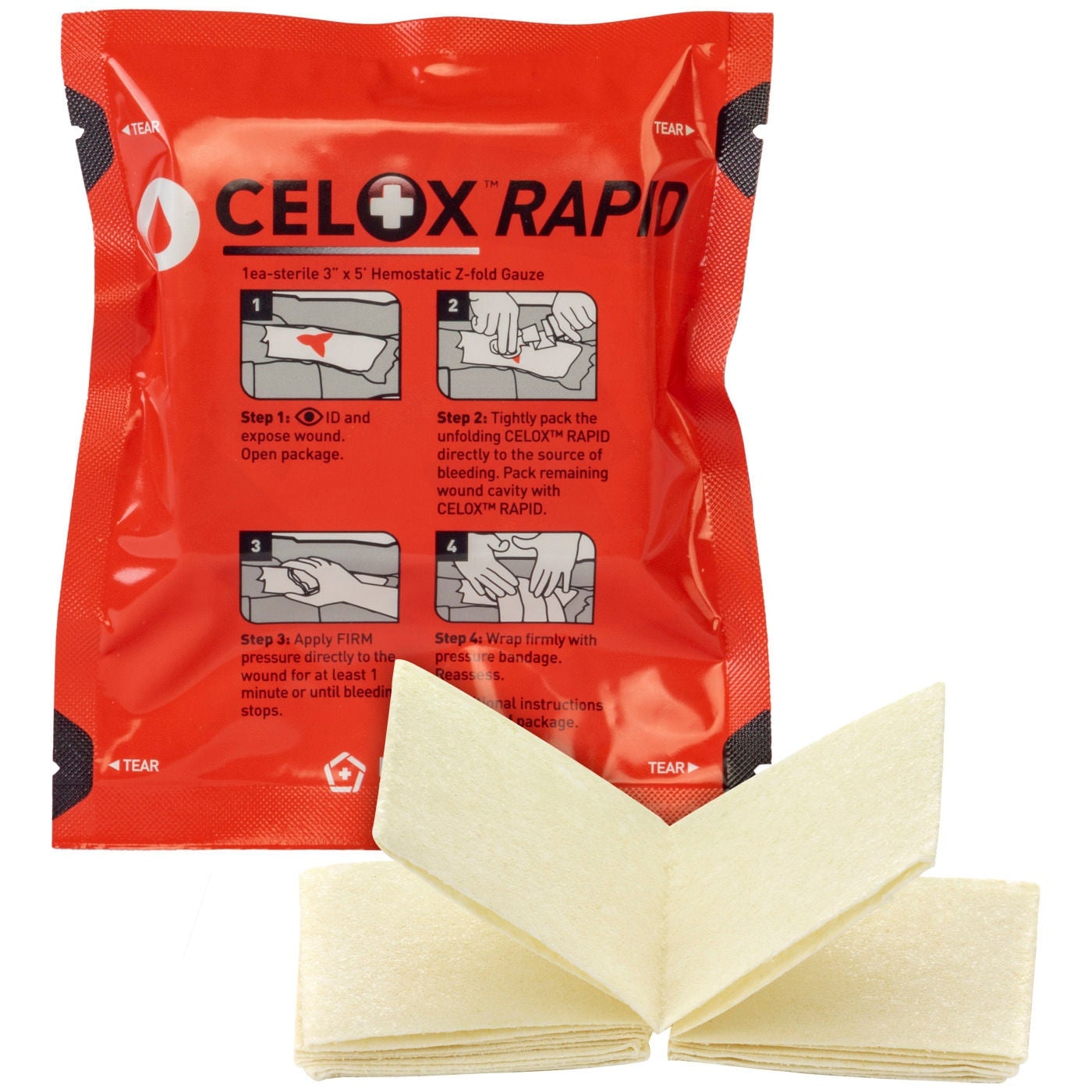 North American Rescue - 30-0069 Hemostatic Dressing Celox™ Rapid Sterile