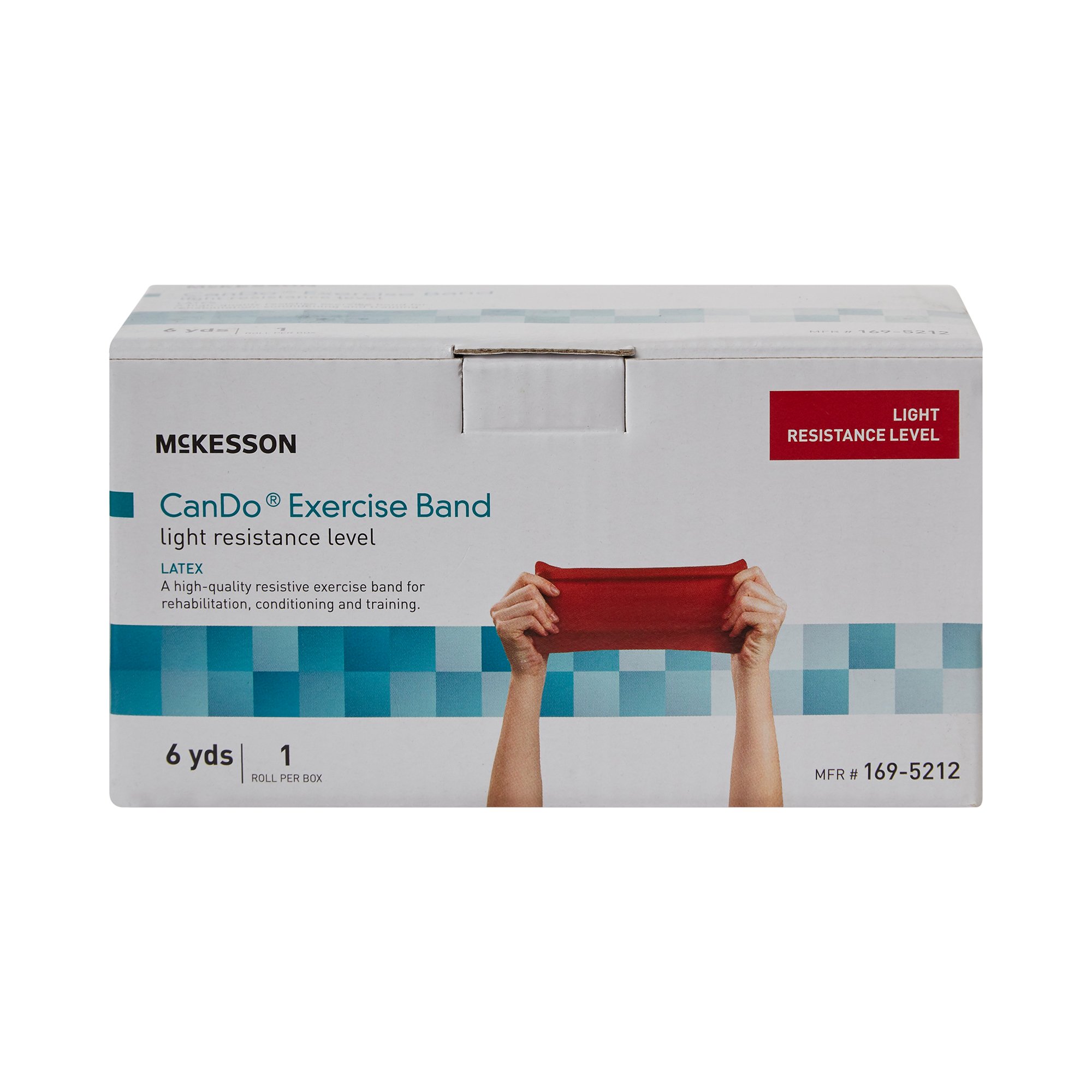 McKesson Brand 169-5212 - McKesson Exercise Resistance Band, Red, 5 Inch x 6 Yard, Light Resistance - 1/Each