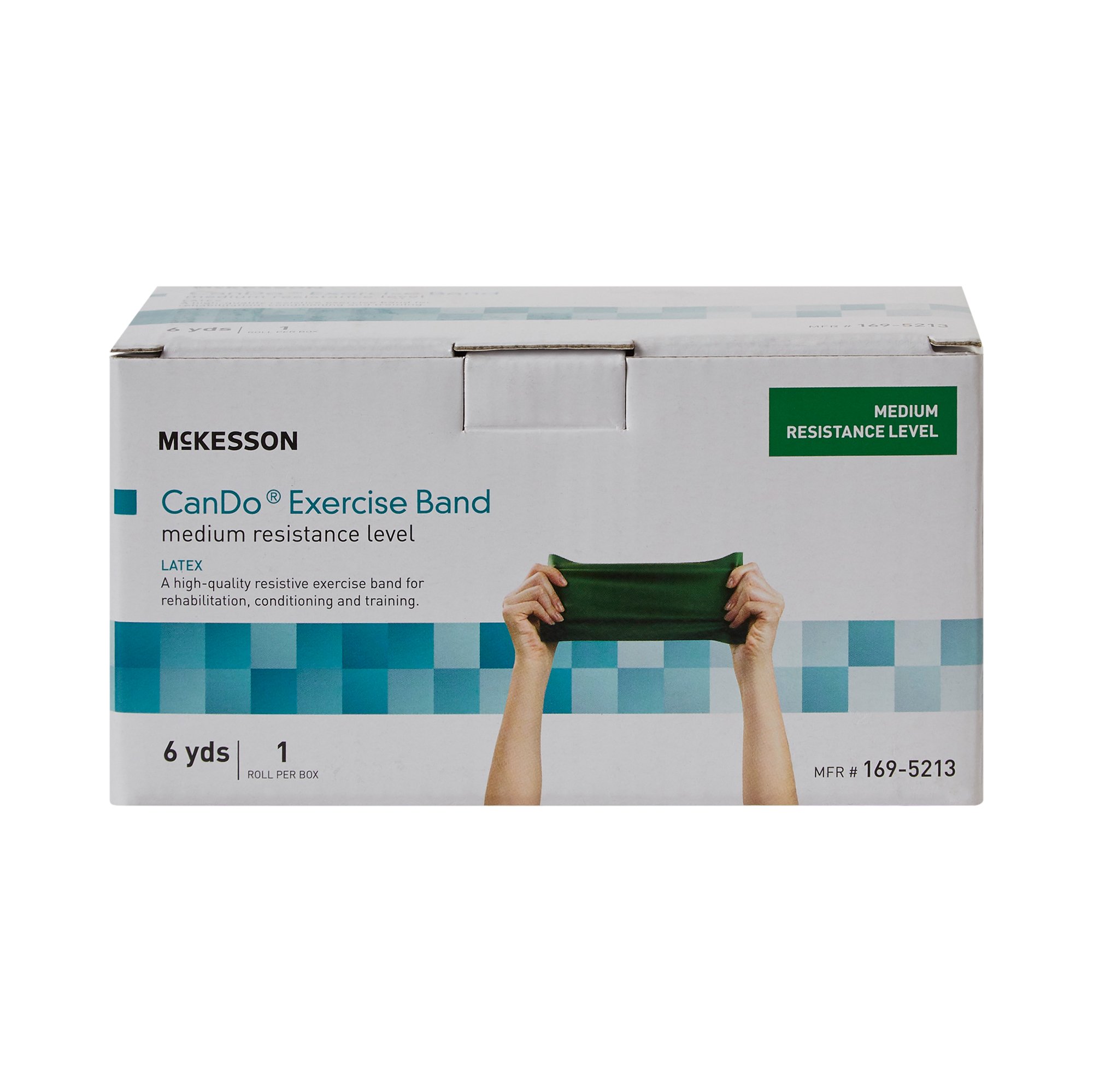 McKesson Brand 169-5213 - McKesson Exercise Resistance Band, Green, 5 Inch x 6 Yard, Medium Resistance - 1/Each