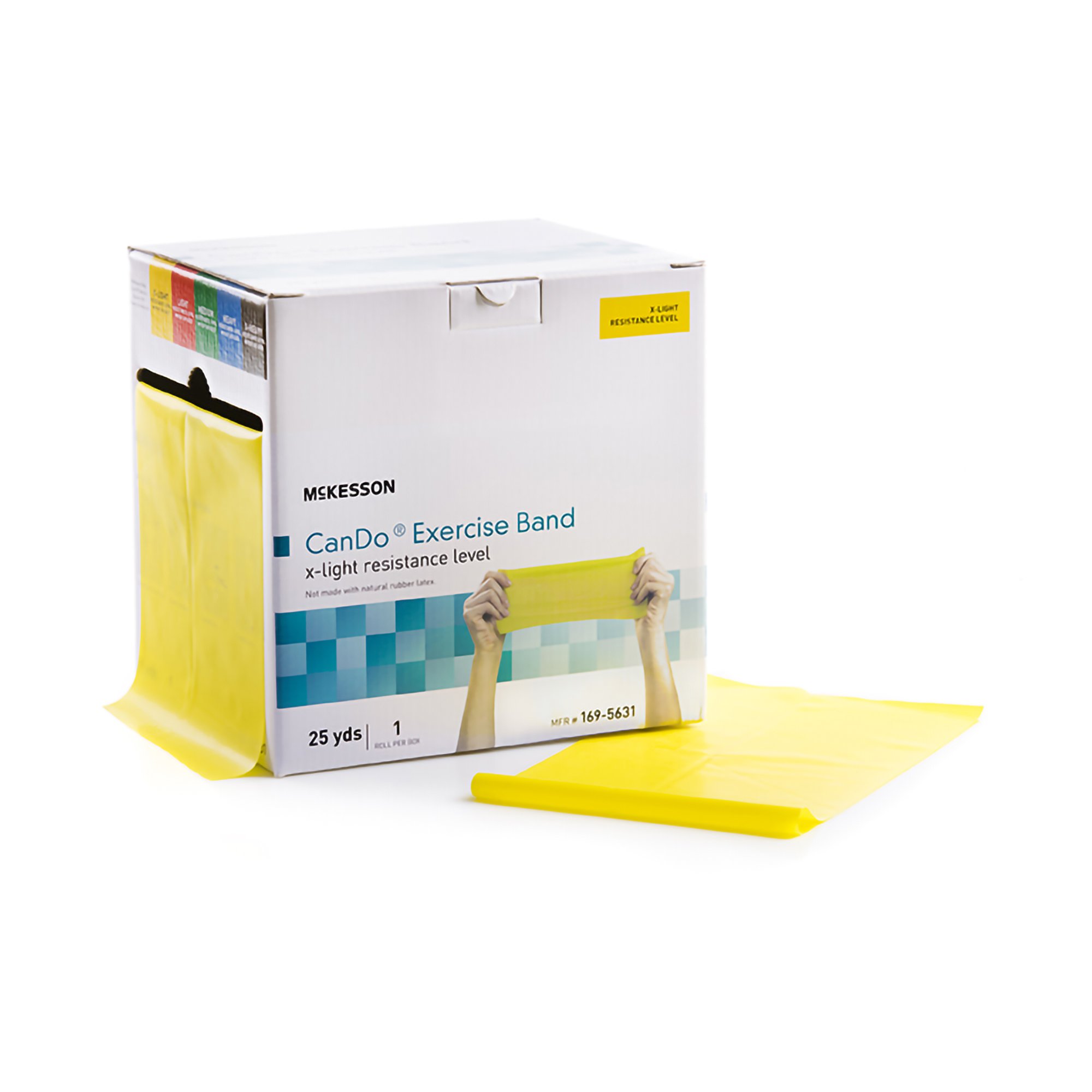 McKesson Brand 169-5631 - McKesson Exercise Resistance Band, Yellow, 5" x 25 Yard, Extra-Light Resistance - 1/Each