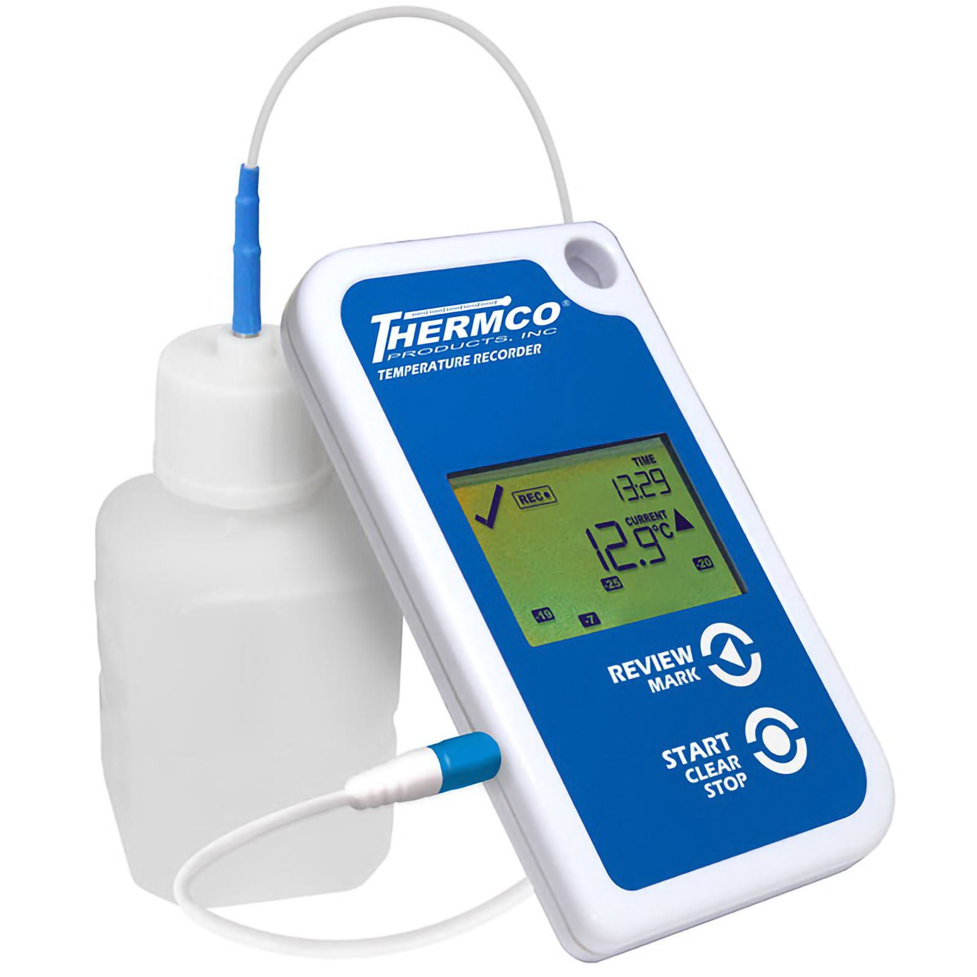 Thermco Products Inc - LTTRED3016RUSB Refrigerator / Freezer Vaccine Data Logger with Alarm Kit LogTag® TRED30-16R Fahrenheit / Celsius -40° to 210°F (-40° to 99°C) External Bottle Probe Wall Mount Battery Operated