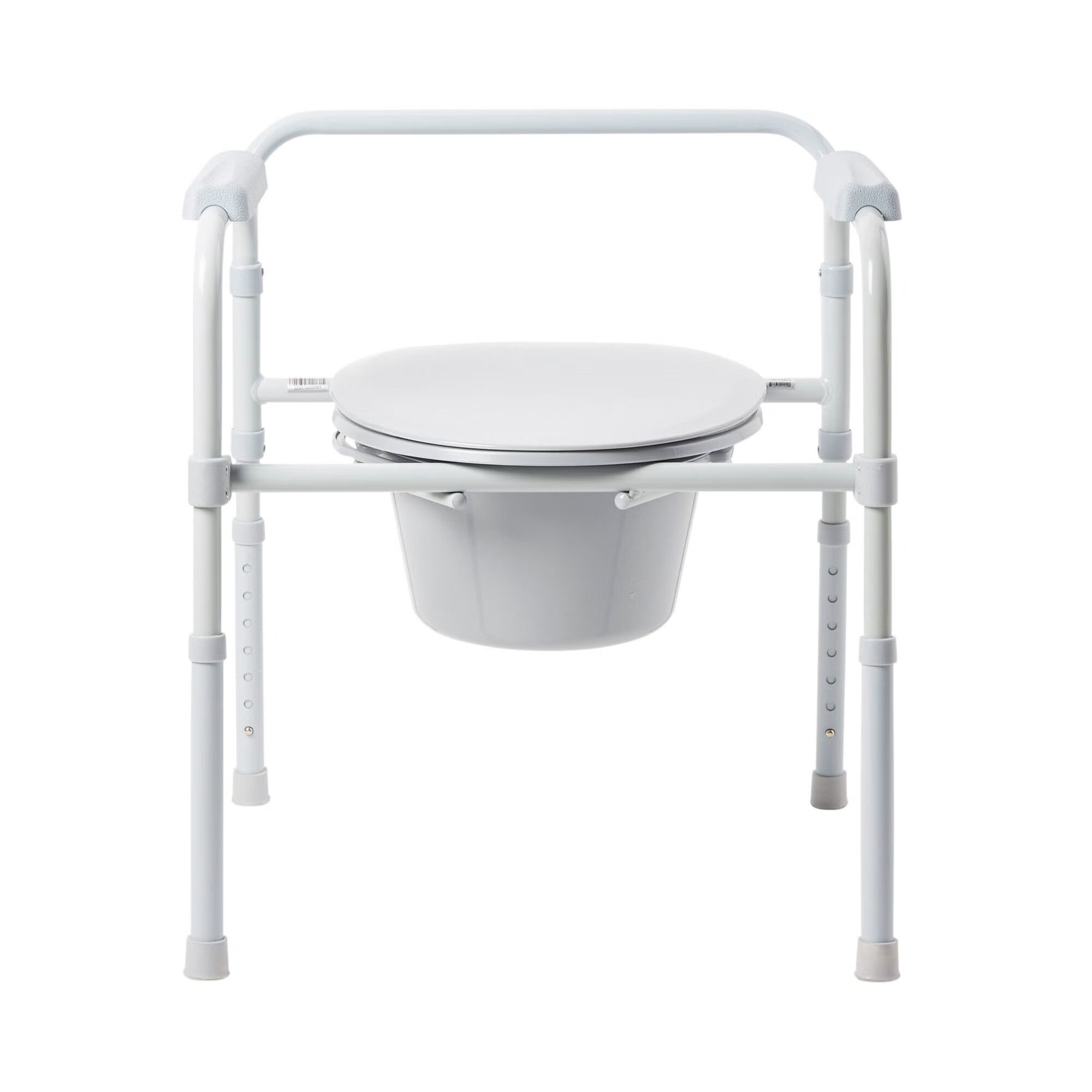 McKesson Brand - 146-11148N-4 3-in-1 Commode Chair McKesson Fixed Arms Steel Frame Back Bar 13-1/4 Inch Seat Width 350 lbs. Weight Capacity