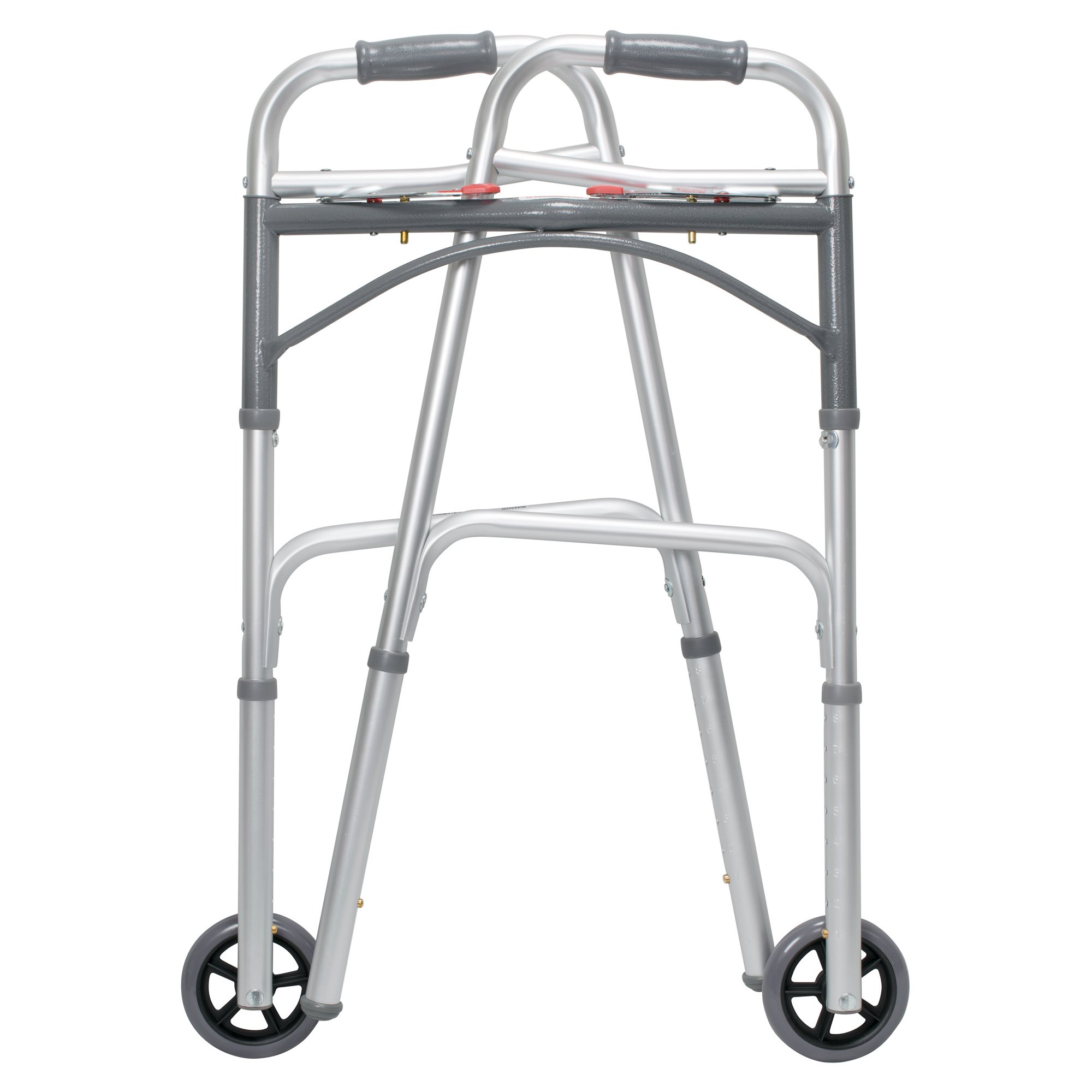 McKesson Dual Release Folding Walker with Wheels 146-10210-4 by McKesson Brand