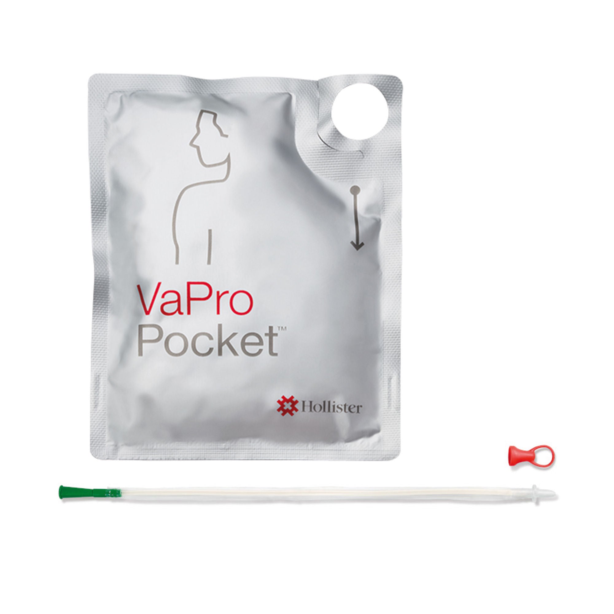 Hollister - 71122-30 Intermittent Catheter Tray VaPro™ Plus Pocket® Straight Tip 12 Fr. Hydrophilic Coated Phthalates-Free PVC