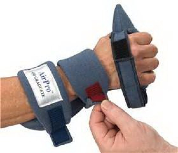 Alimed - 2970002739 Air Graduate Wrist / Hand Splint OCSI AirPro™ Fabric Left or Right Hand Blue One Size Fits Most