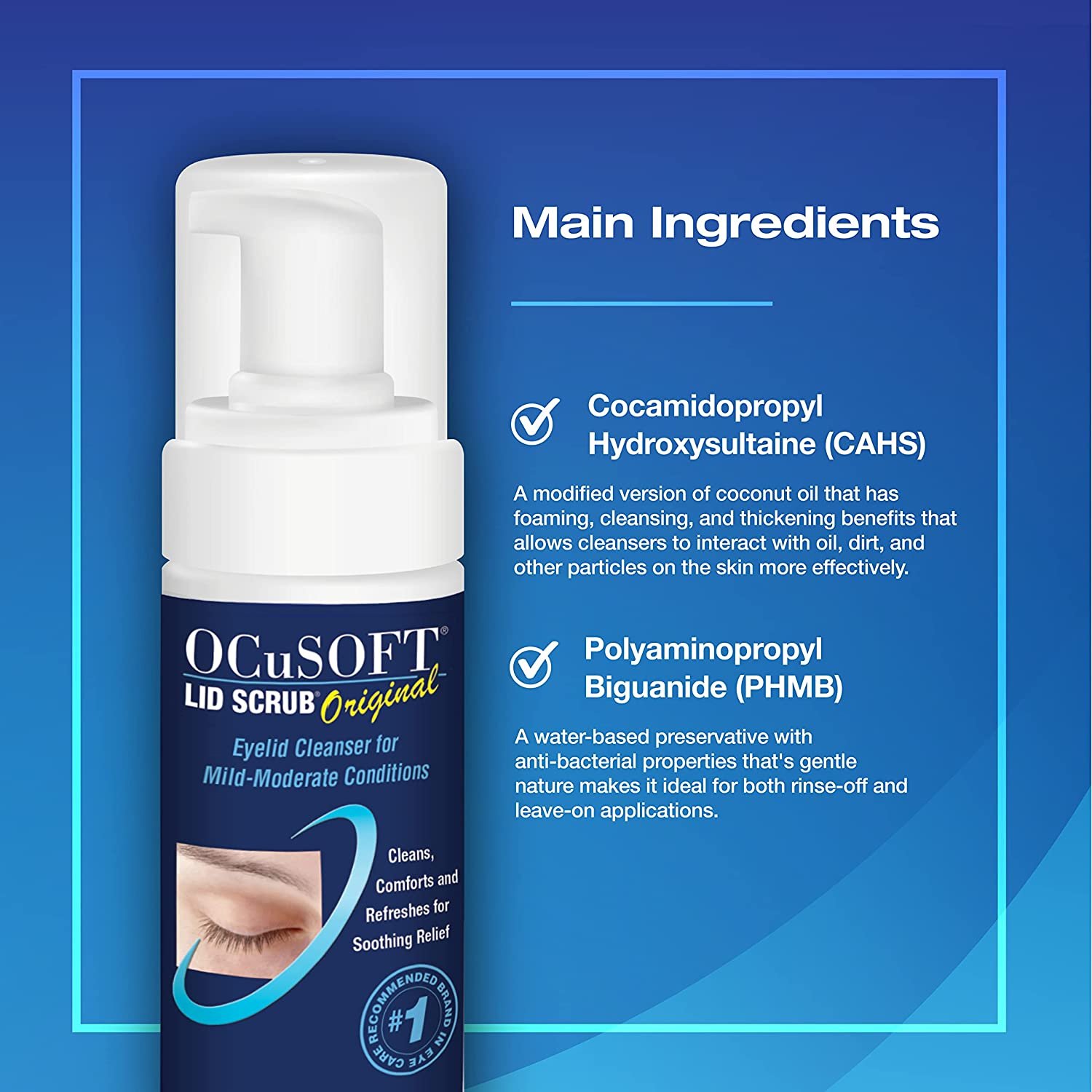 Ocusoft 54799030500 - OCuSOFT® Lid Scrub® Eyelid Cleanser Kit - 1/Each