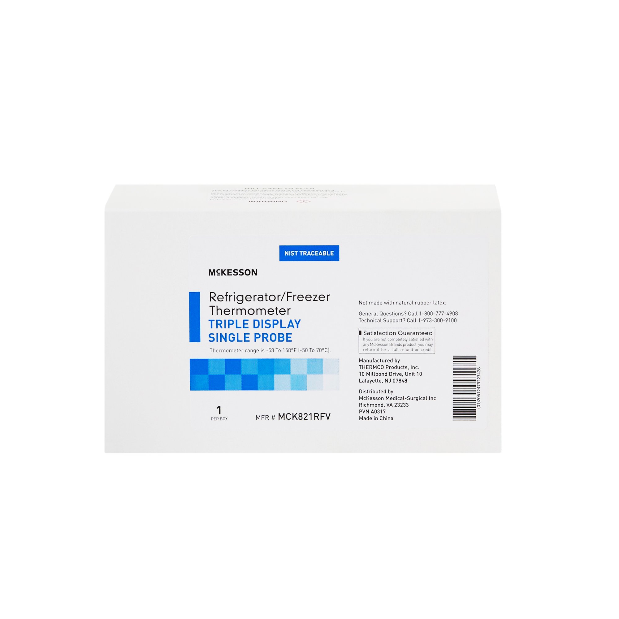 McKesson Brand MCK821RFV - McKesson Refrigerator/Freezer Thermometer, Digital Display, -58° – +158° F Range - 1/Each