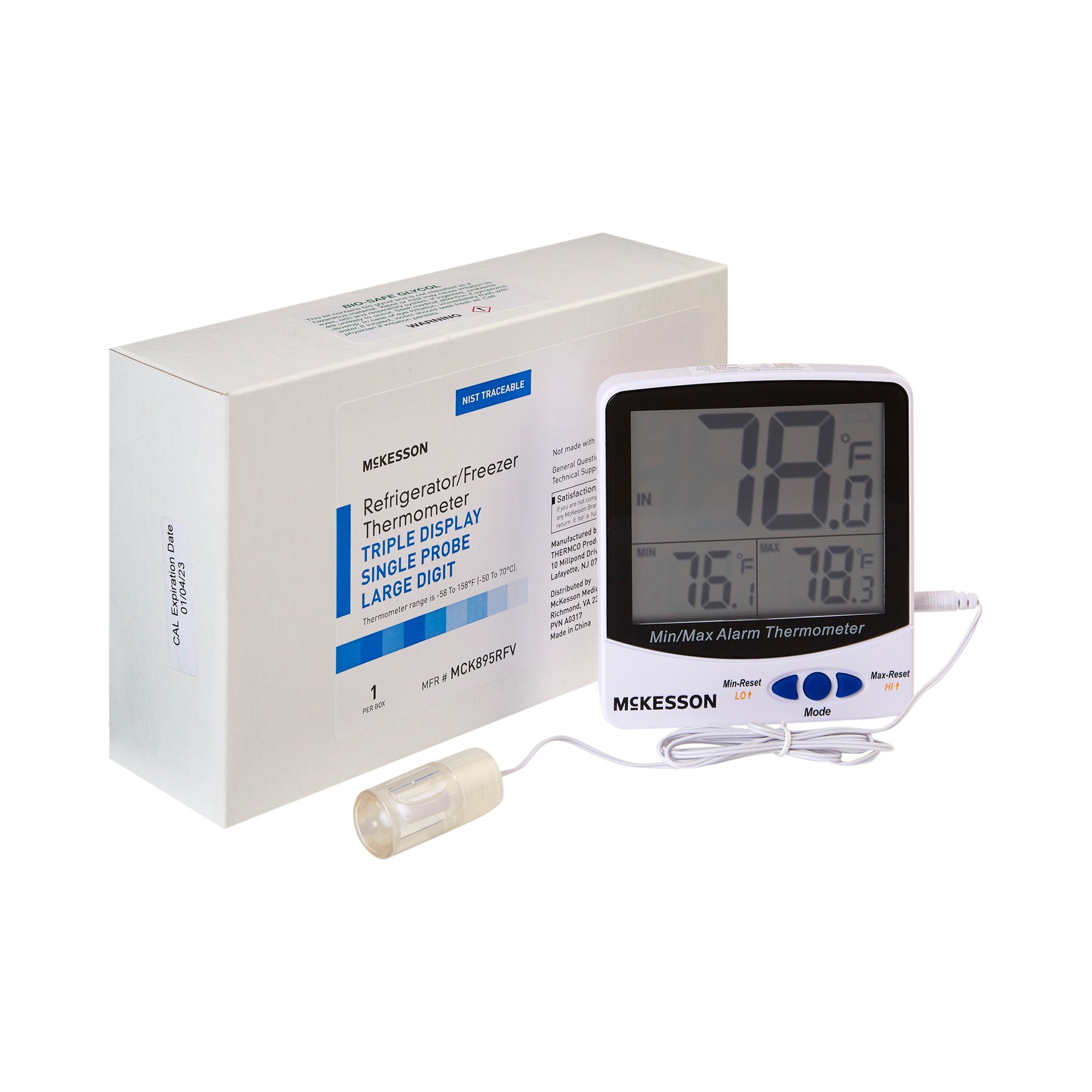 McKesson Brand - MCK895RFV McKesson Refrigerator / Freezer Thermometer