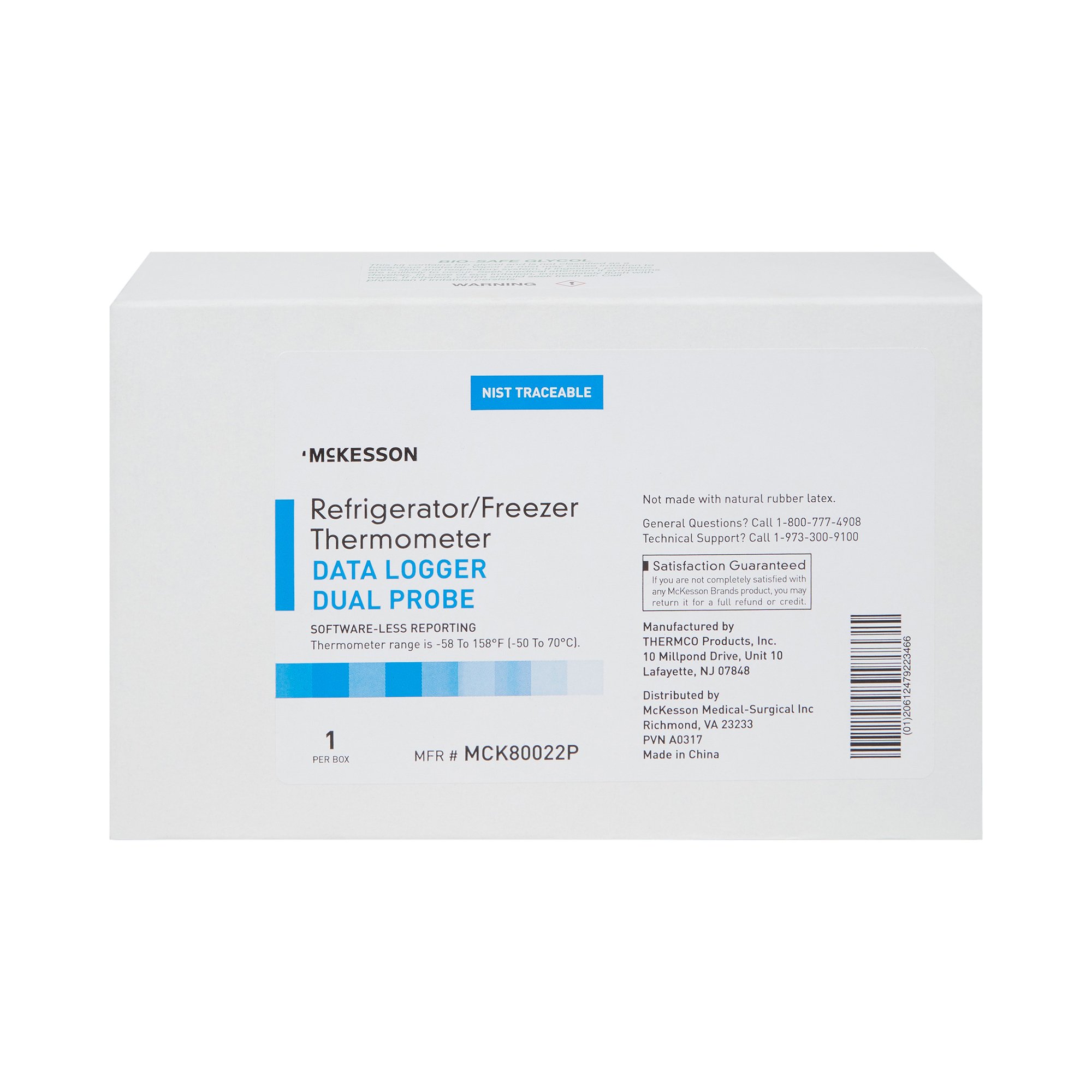 McKesson Brand MCK80022P - McKesson Datalogging Refrigerator / Freezer Thermometer, Digital Display - 1/Each