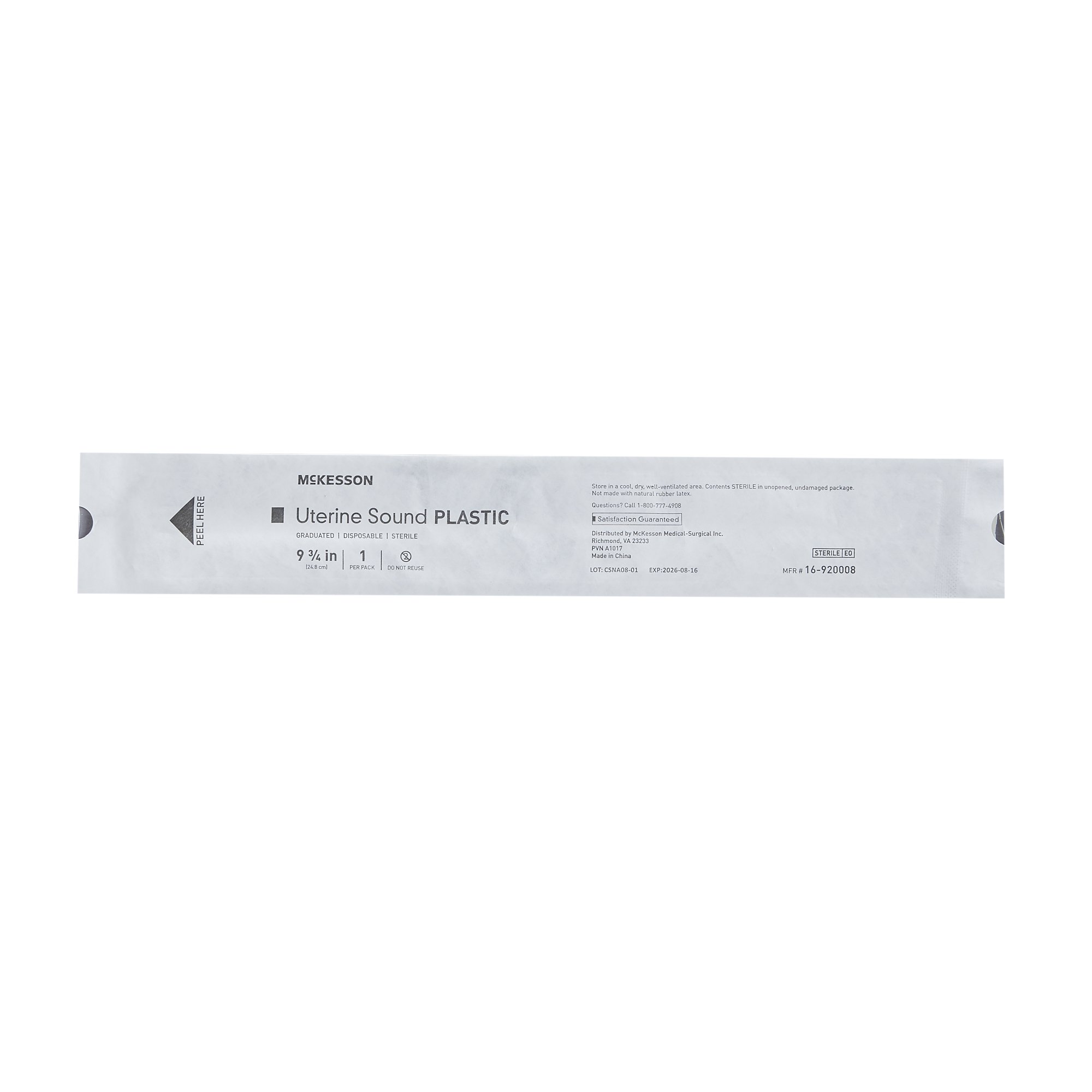 McKesson Brand 16-920008 - McKesson Uterine Sound - 25/Box, 150/Case