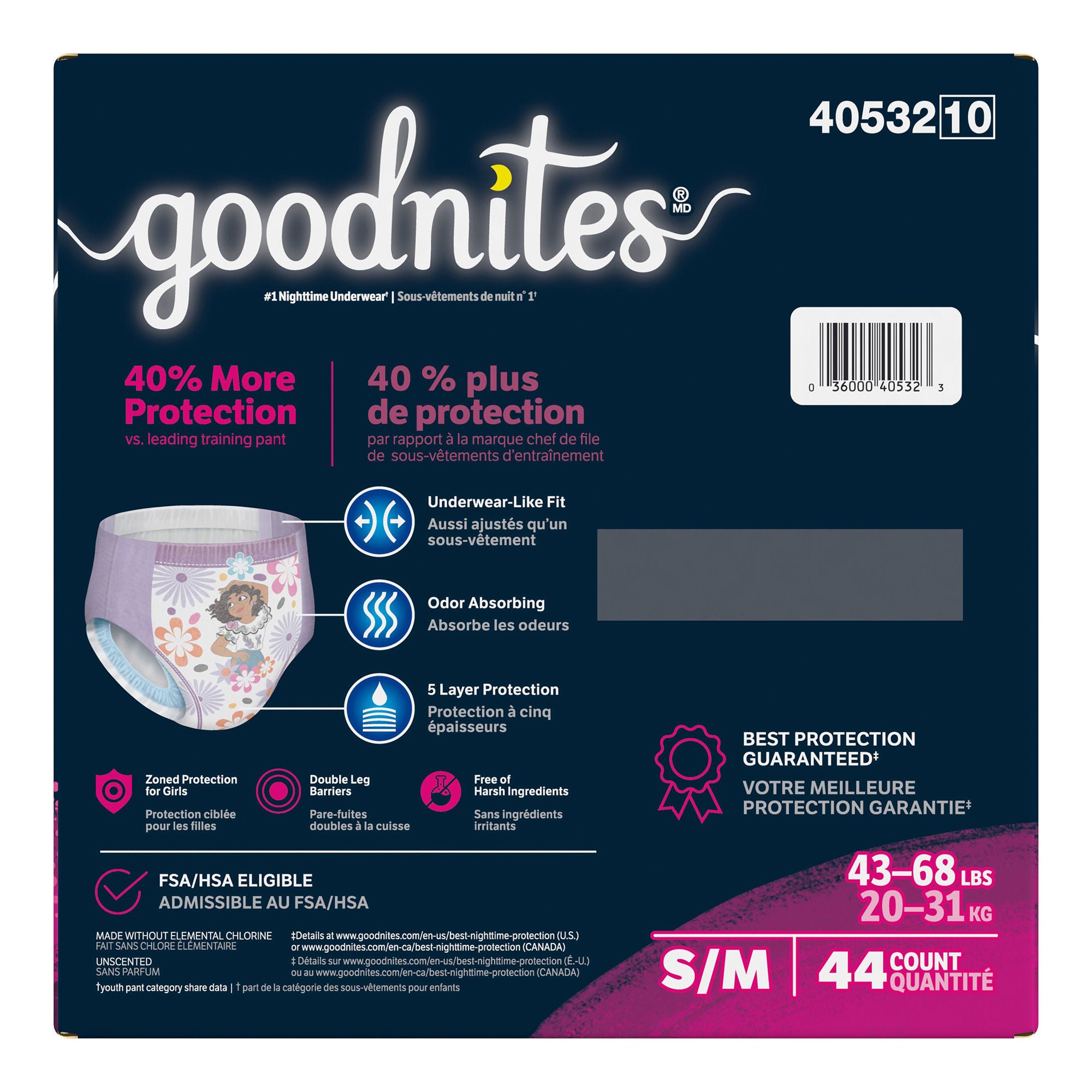 Kimberly Clark - 40532 GoodNites® Absorbent Underwear for Girls