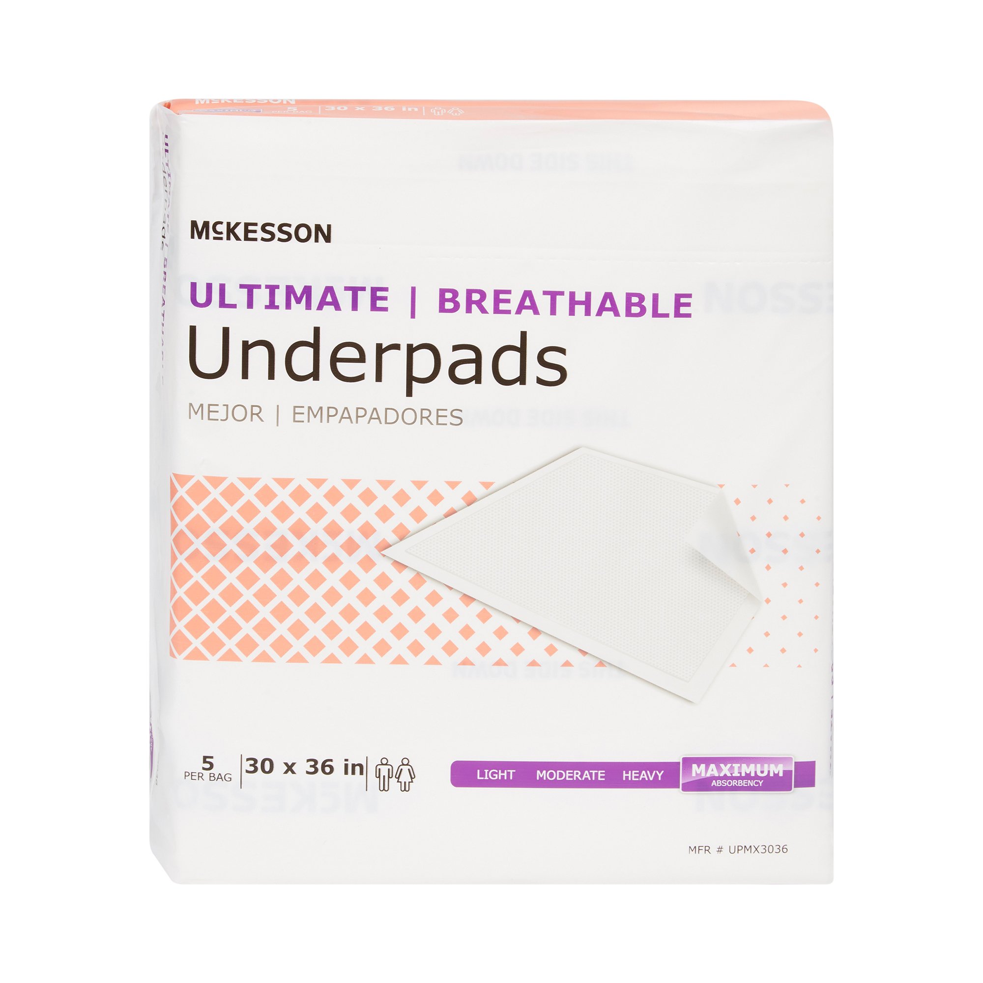 McKesson Ultimate Breathable Disposable Underpad UPMX3036 by McKesson Brand