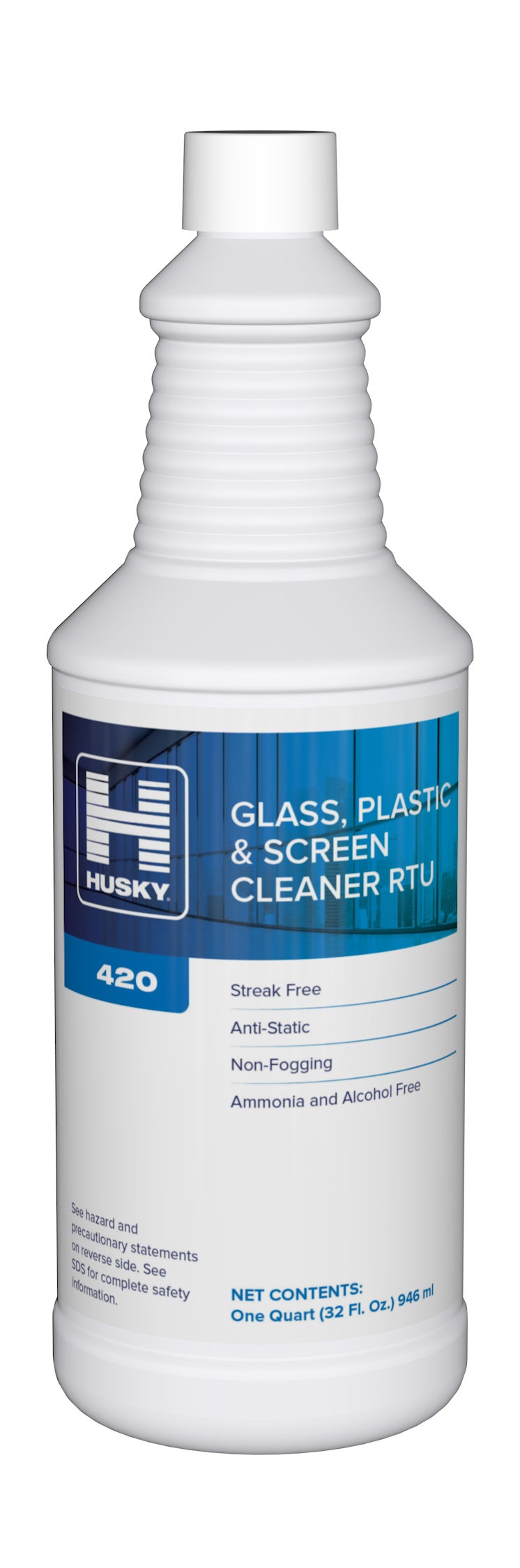 Canberra - HSK-420-05 Glass / Surface Cleaner Husky® 420 Antistatic Manual Pour Liquid 1 Quart Bottle Mild Scent NonSterile