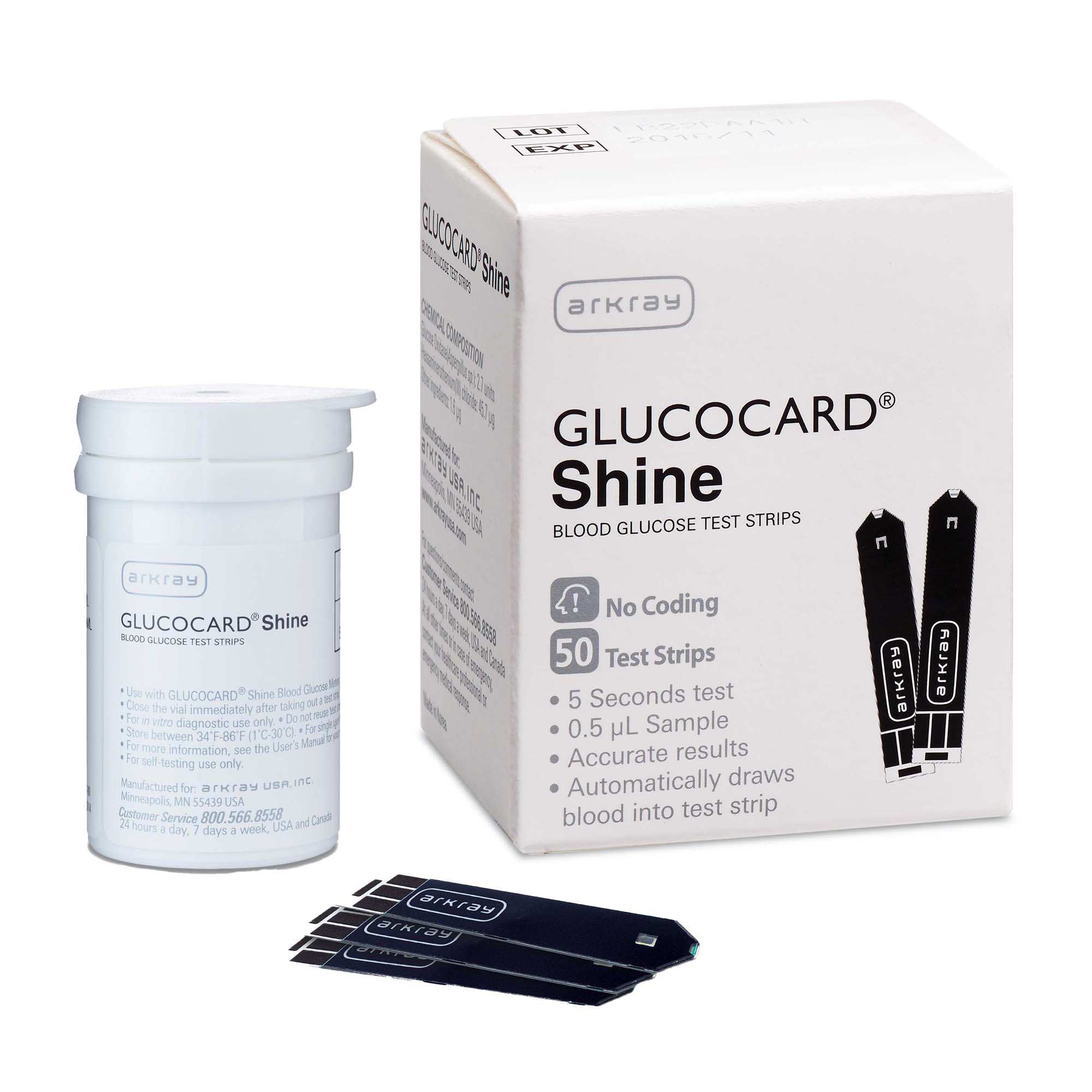 Arkray USA - 542050 Glucocard® Shine Blood Glucose Test Strip for use with Monitoring Meter