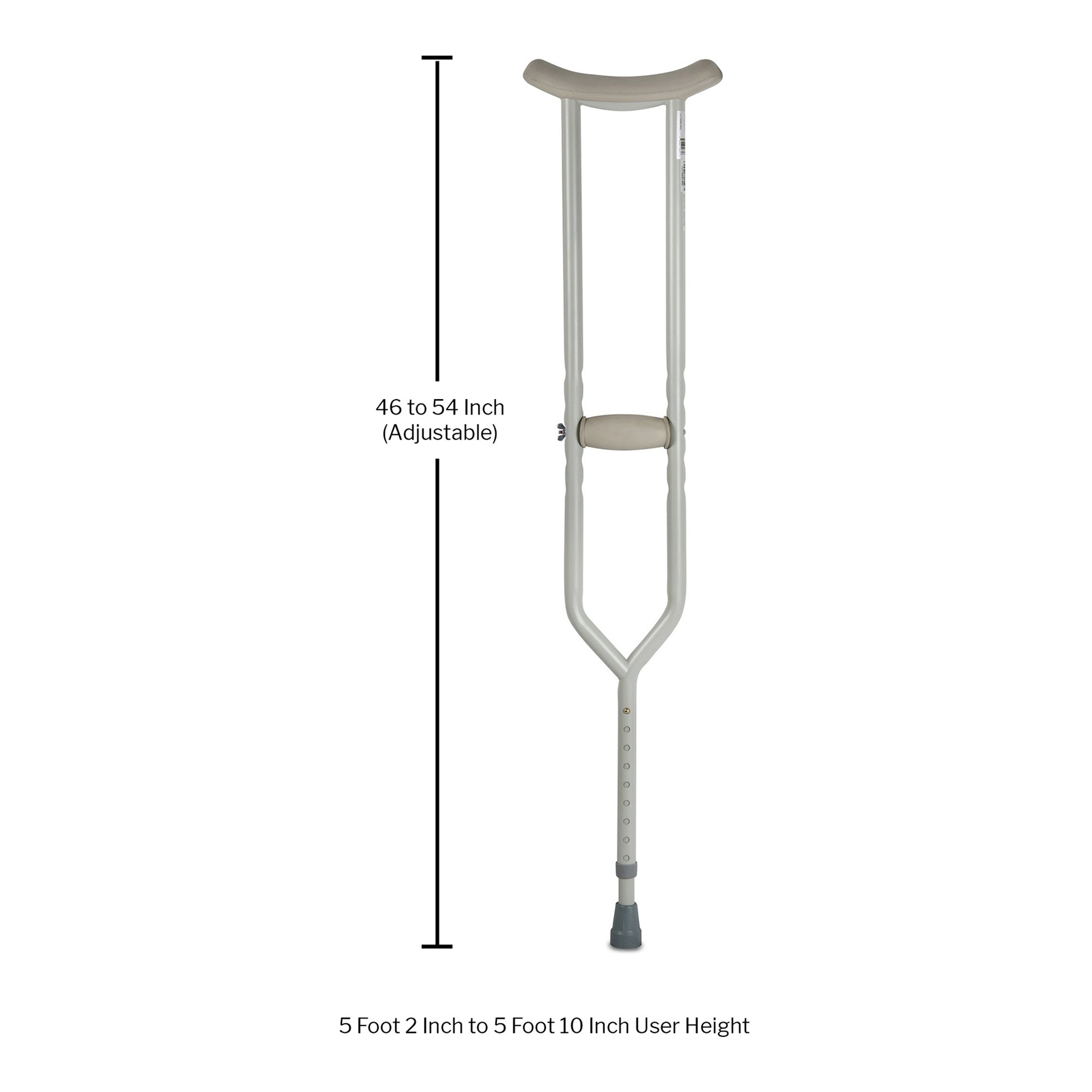 McKesson Brand 146-10406 - McKesson Underarm Crutches, 5'2" – 5'10" - 1/Pair