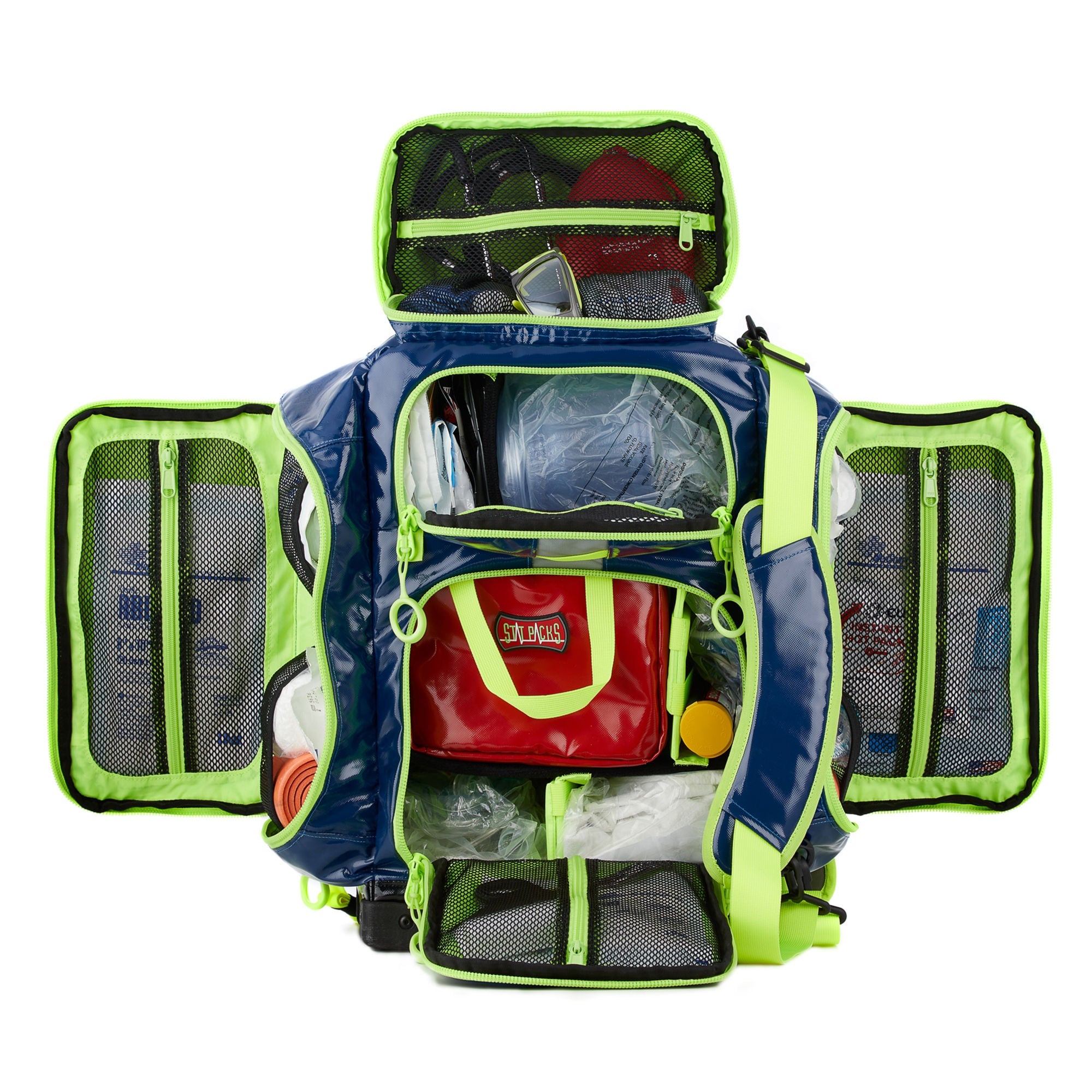 StatPacks Inc - G35005BU EMS Backpack G3 Perfusion Blue Urethane-Coated Tarpaulin 22 X 8 X 10 Inch