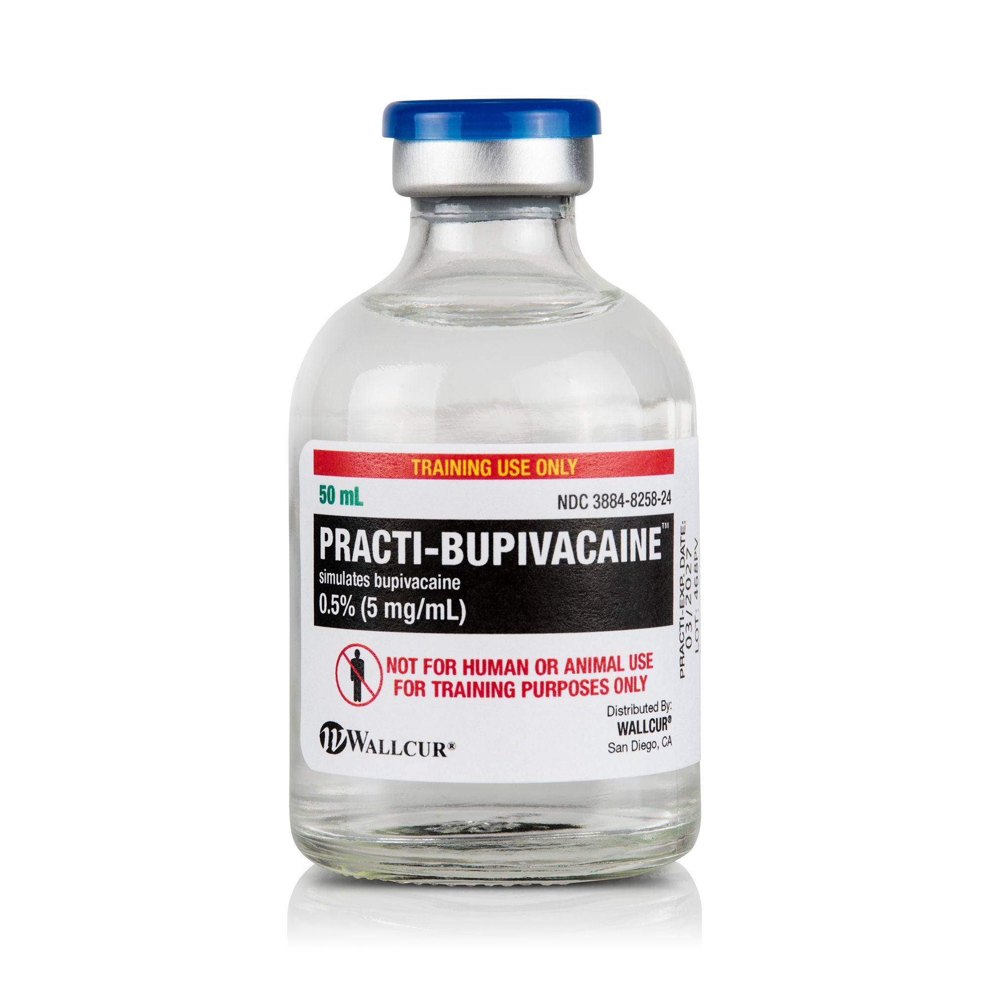 Wallcur - 468PV Clinical Training Medication Practi-Bupivacaine™ Liquid Vial 50 mL
