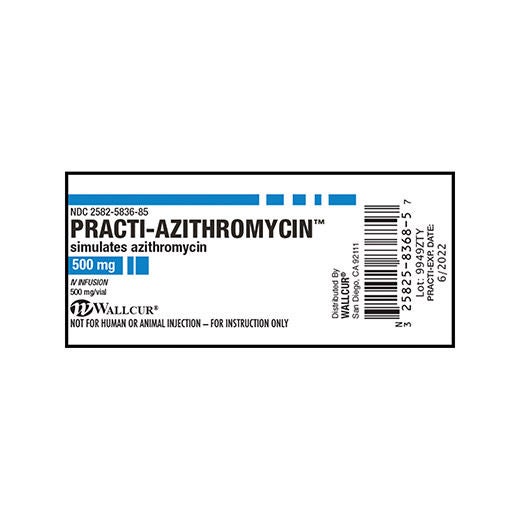 Wallcur - 9949ZTY Training Medication Peel-N-Stick Labels Practi-Azithromycin™ For Wallcur’s Practi-Powder™ 10 mL Vials
