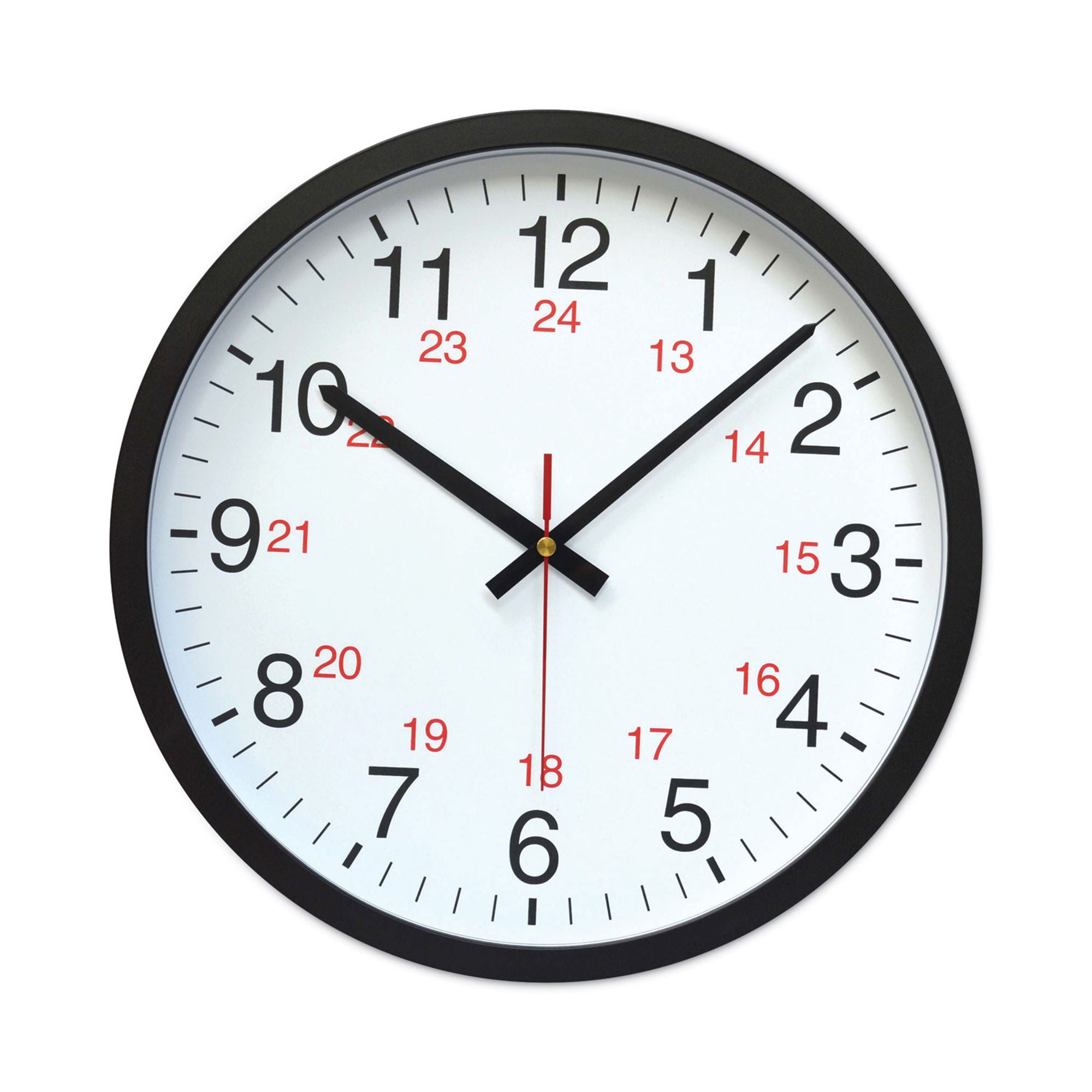 Essendant Co-United Stationers - UNV10441 Wall Mount Clock Universal® 12 3/4 W X 1-4/5 D Inch Analog Display Battery Powered