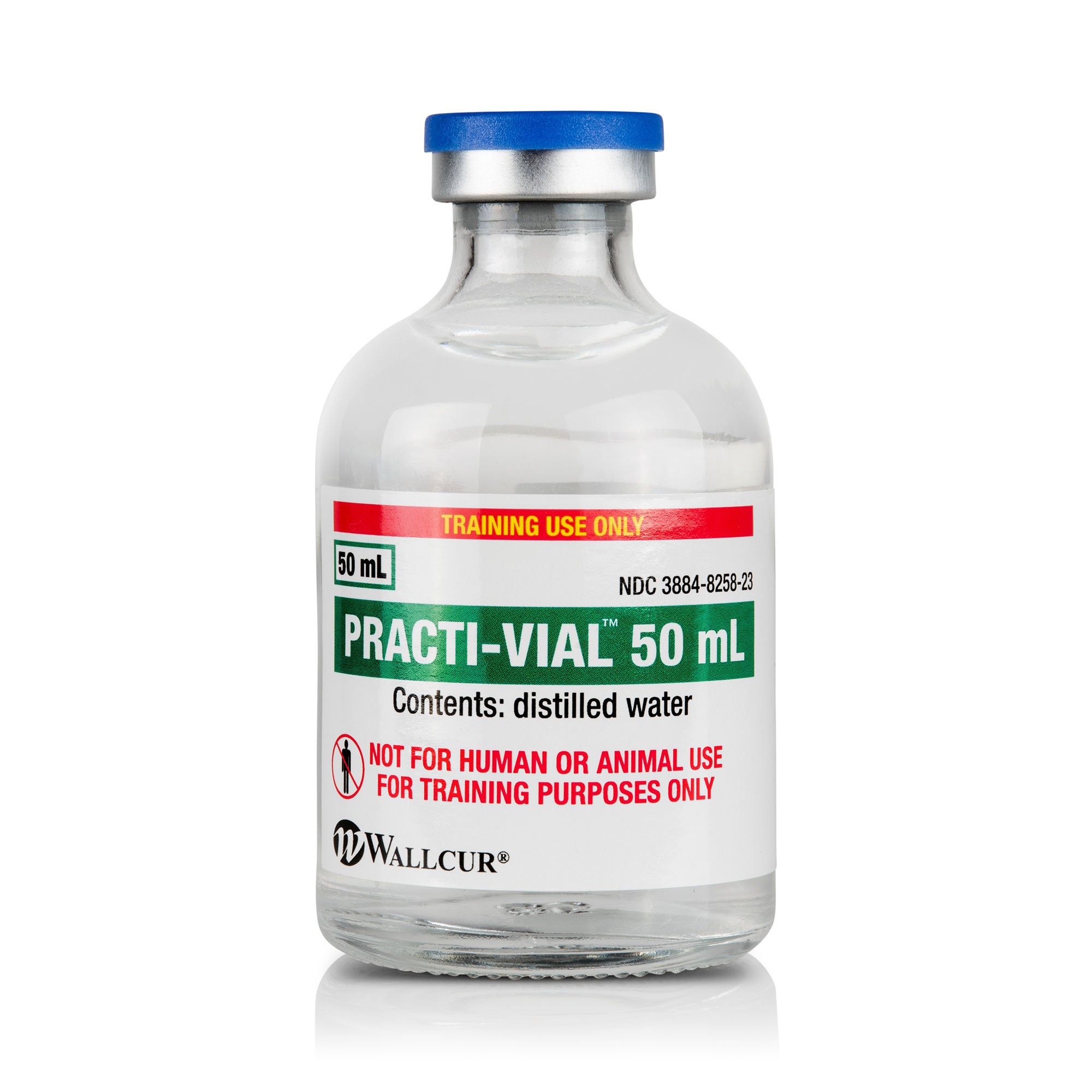 Wallcur - 463PV Clinical Training Medication Practi-50 mL Vial™ Liquid Vial 50 mL