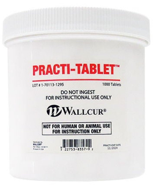 Wallcur - 673TB Clinical Training Medication Practi-Tablet™ Tablet Jar