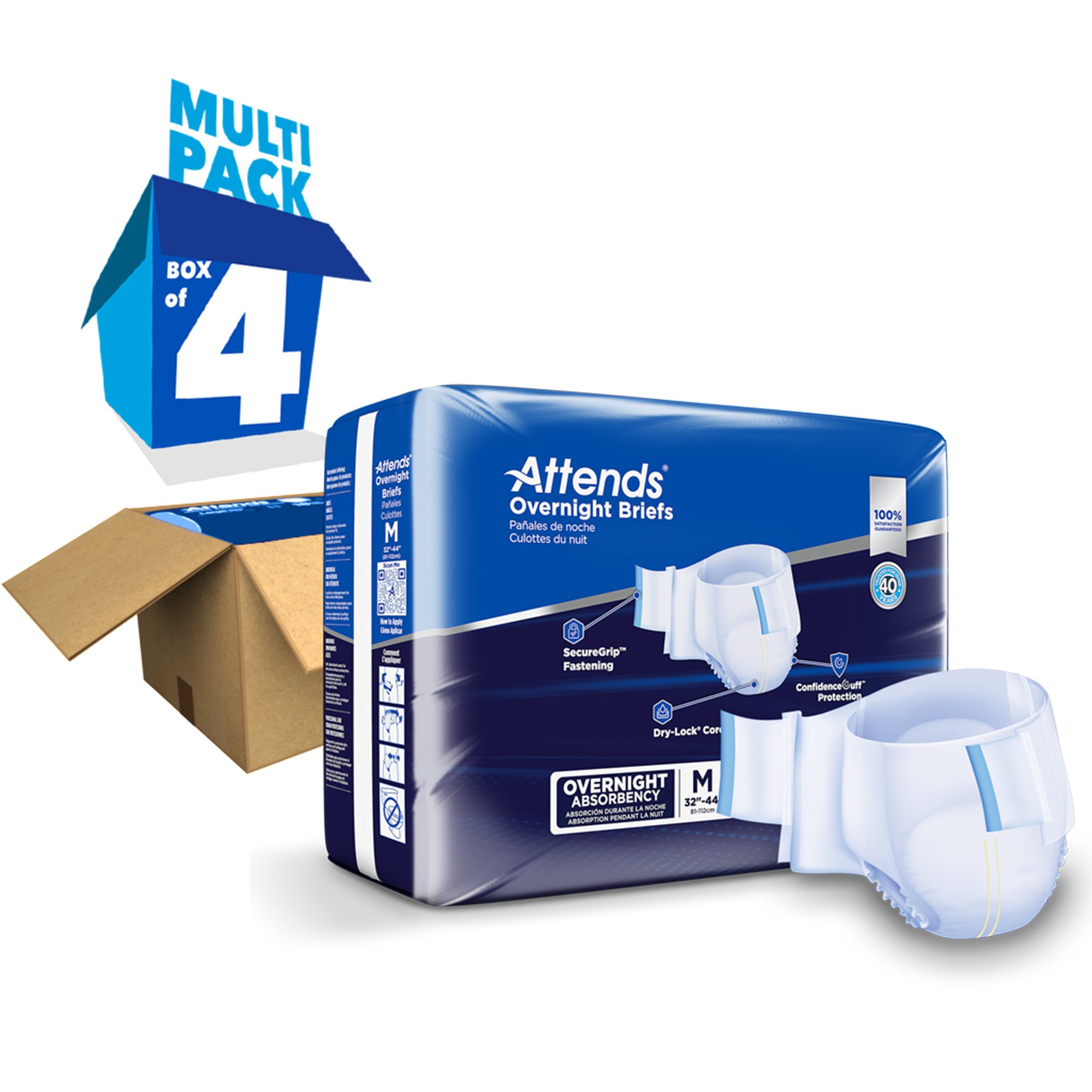 Attends Healthcare Products - DDEW20 Attends® Briefs with Overnight Protection