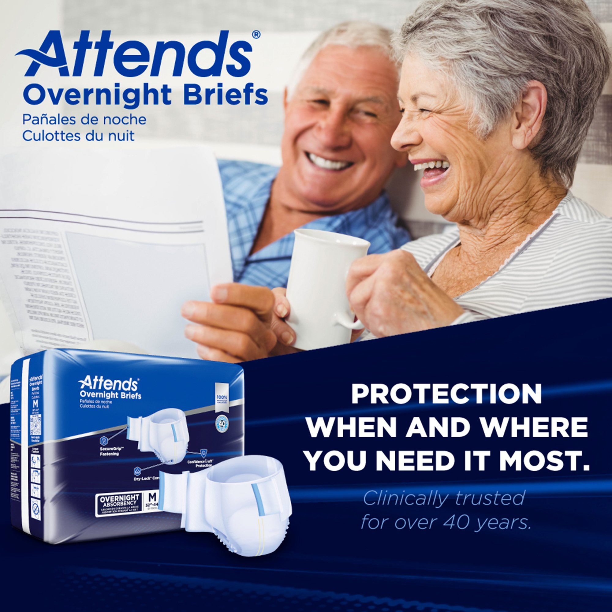 Attends Healthcare Products - DDEW20 Attends® Briefs with Overnight Protection