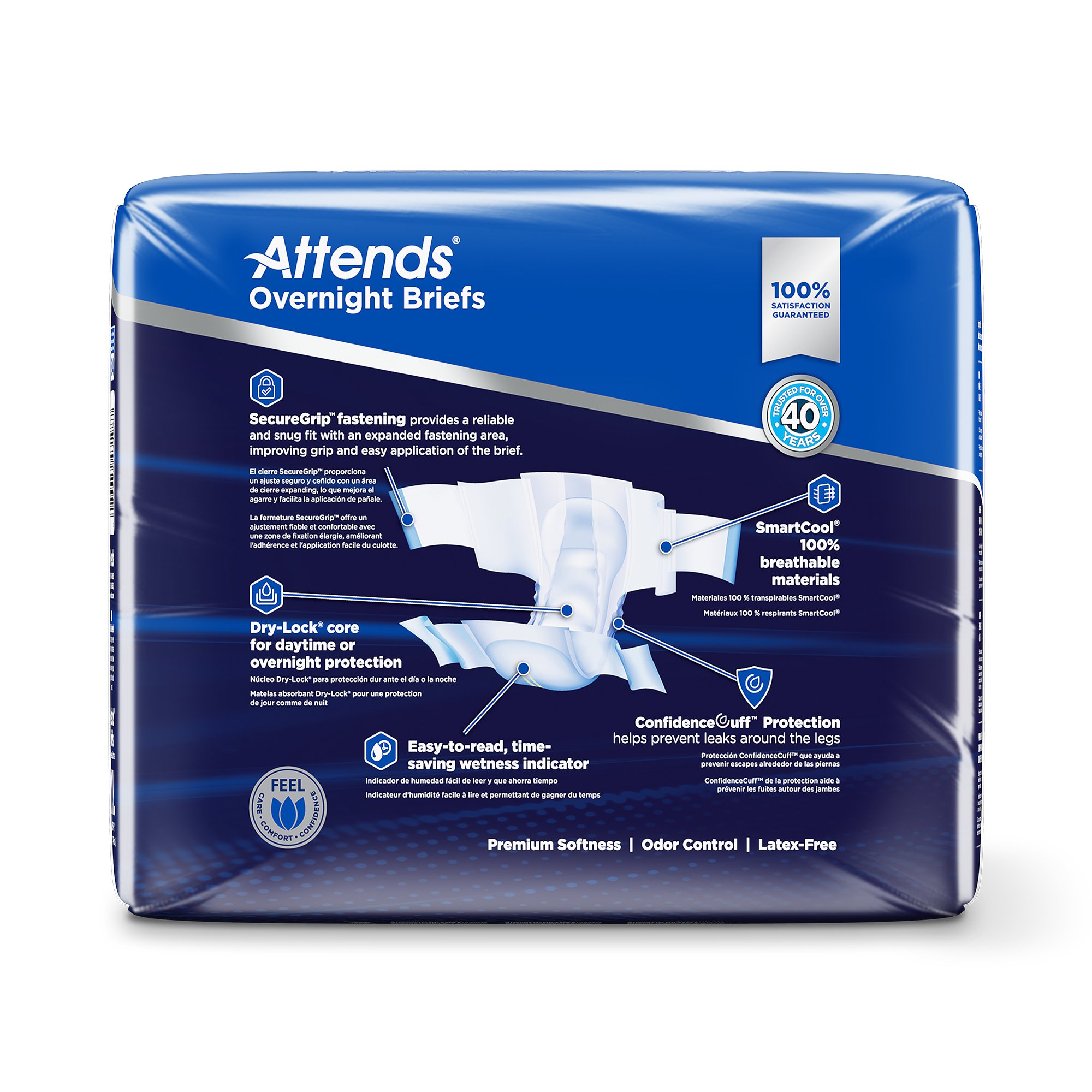 Attends Healthcare Products DDEW40 - Attends® Briefs with Overnight Protection, X-Large - 14/Bag, 56/Case