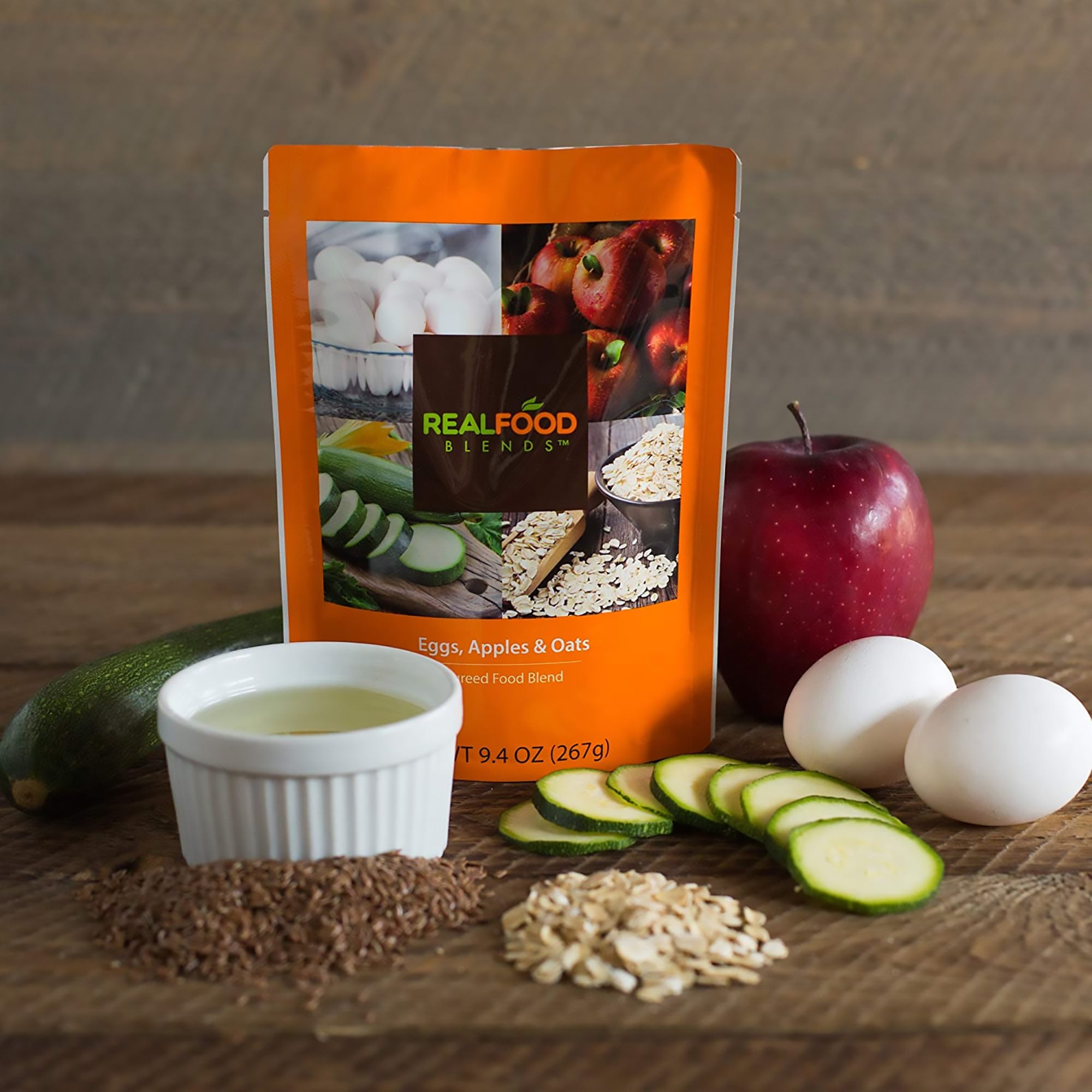 Nutritionals Medicinals 176989 - Real Food Blends™ Eggs, Apples & Oats Puree Food Blend for Tube Feeding, 9.4-oz. - 1/Each, 12/Case