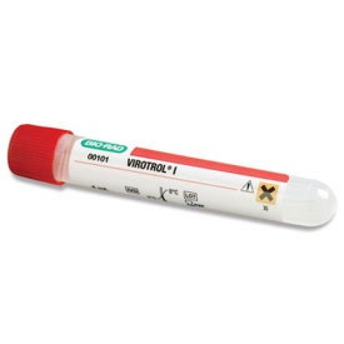 Bio-Rad Laboratories - 00101B Unassayed Control Virotrol® I HBsAg, Antobodies to HIV-1, HCV, HBc, CMV, HTLV-I Single Level, Class B 10 X 4 mL