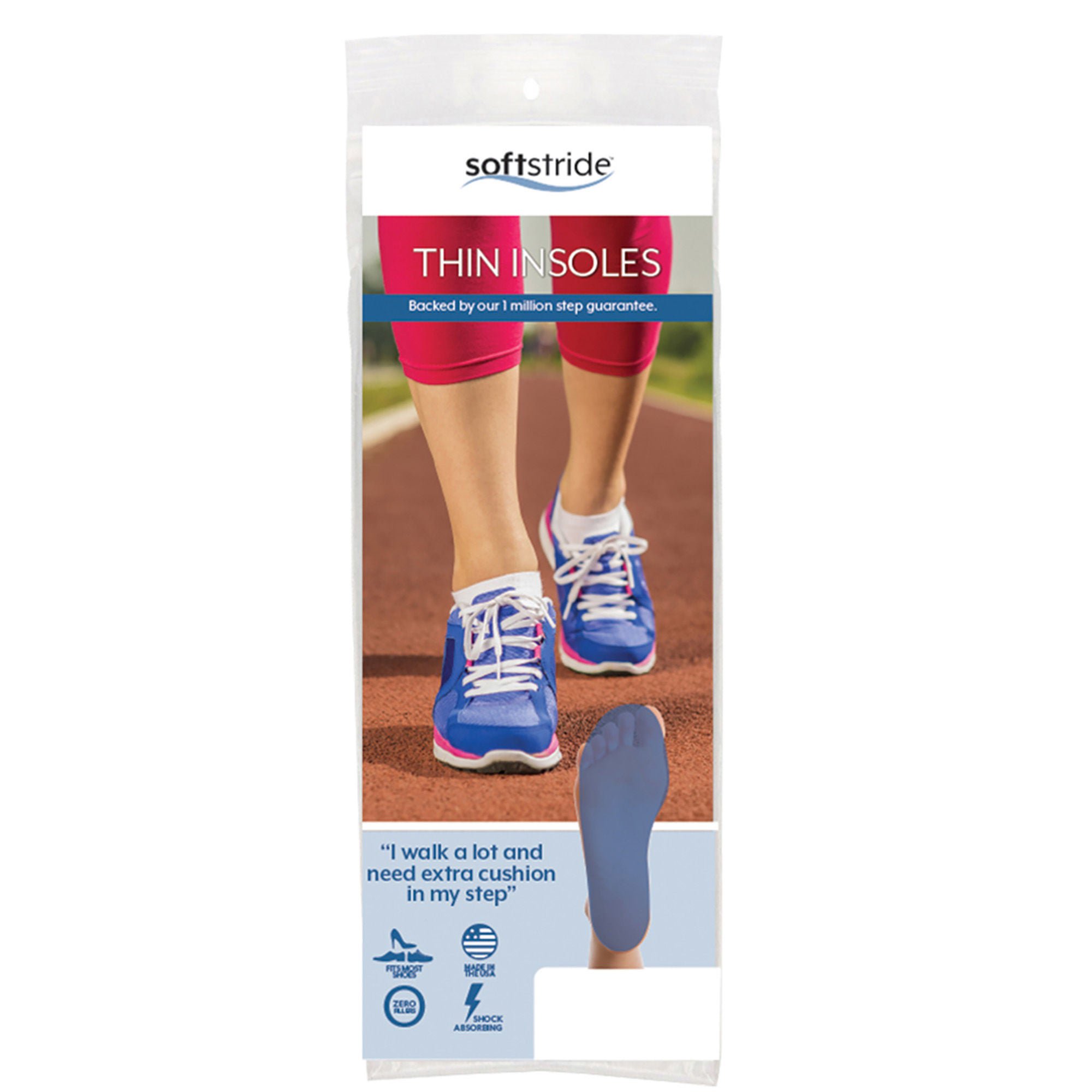 Brownmed - 71421 Thin Orthotic Insole Soft Stride™ Thin Insole Polymer Women 4 to 6 / Men 2 to 4