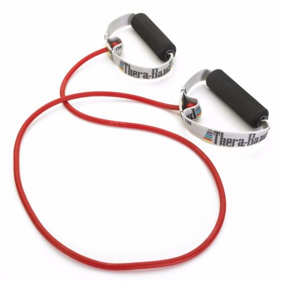Performance Health - 81707488 Exercise Resistance Tubing with Handles TheraBand® Red 48 Inch Length Medium Resistance