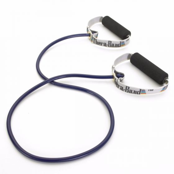 Performance Health - 081707504 Exercise Resistance Tubing with Handles TheraBand® Blue 48 Inch Length Heavy Resistance