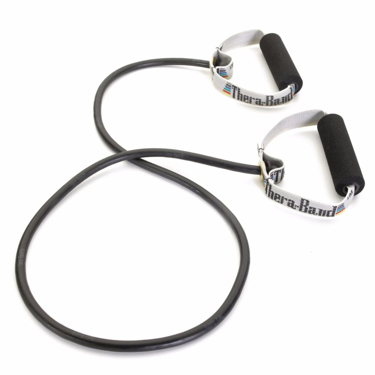 Performance Health - 081707512 Exercise Resistance Tubing with Handles TheraBand® Black 50 Inch Length X-Heavy Resistance
