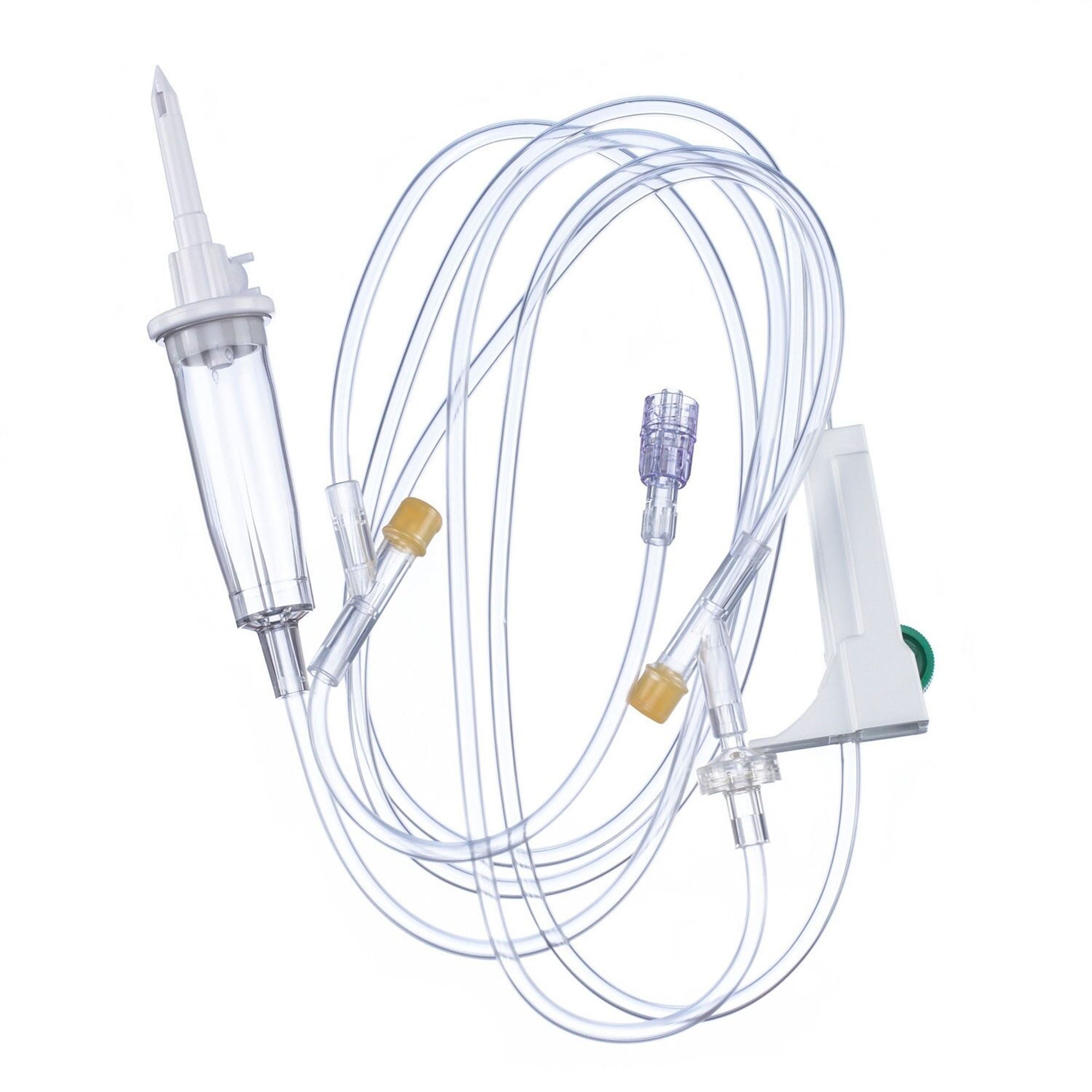 Amsino International - 158309 Primary IV Administration Set AMSafe® Gravity 1 Port 15 Drops / mL Drip Rate Without Filter 83 Inch Tubing Solution Without Flow Regulator