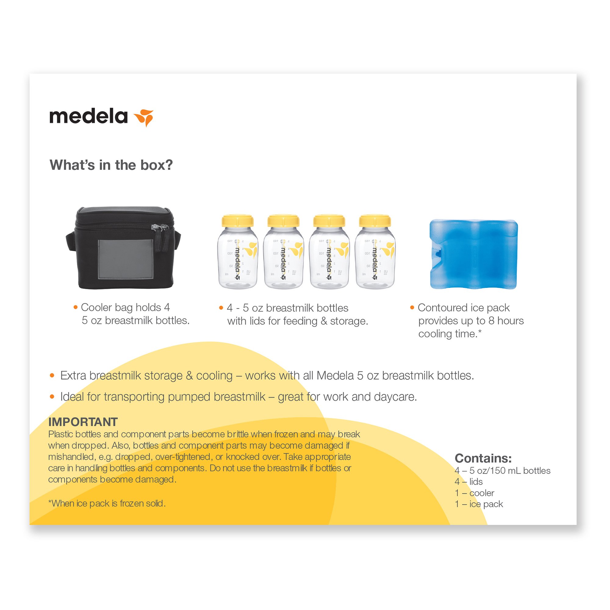 Medela 67068 - Medela Breast Milk Cooler Set for Freestyle® and Pump In Style® Breast Pump Bags - 1/Set
