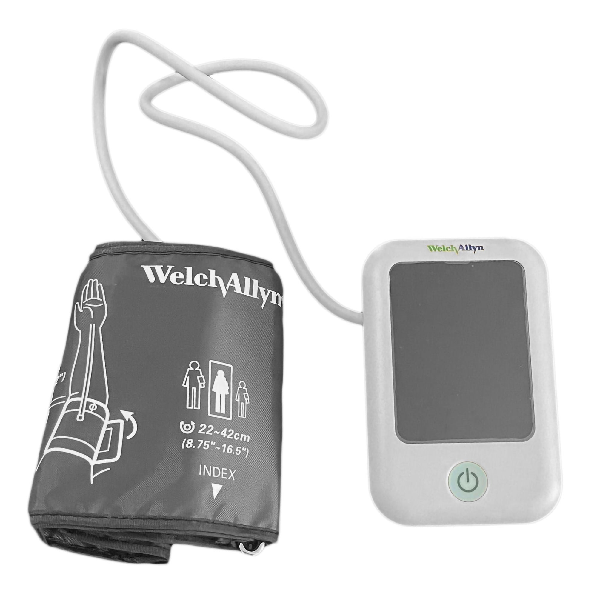 Welch Allyn - RPM-BP100 Home Automatic Digital Blood Pressure Monitor Home™ Wide Range Adult Cuff Arm Nylon Cuff 22 - 42 cm Desk Model