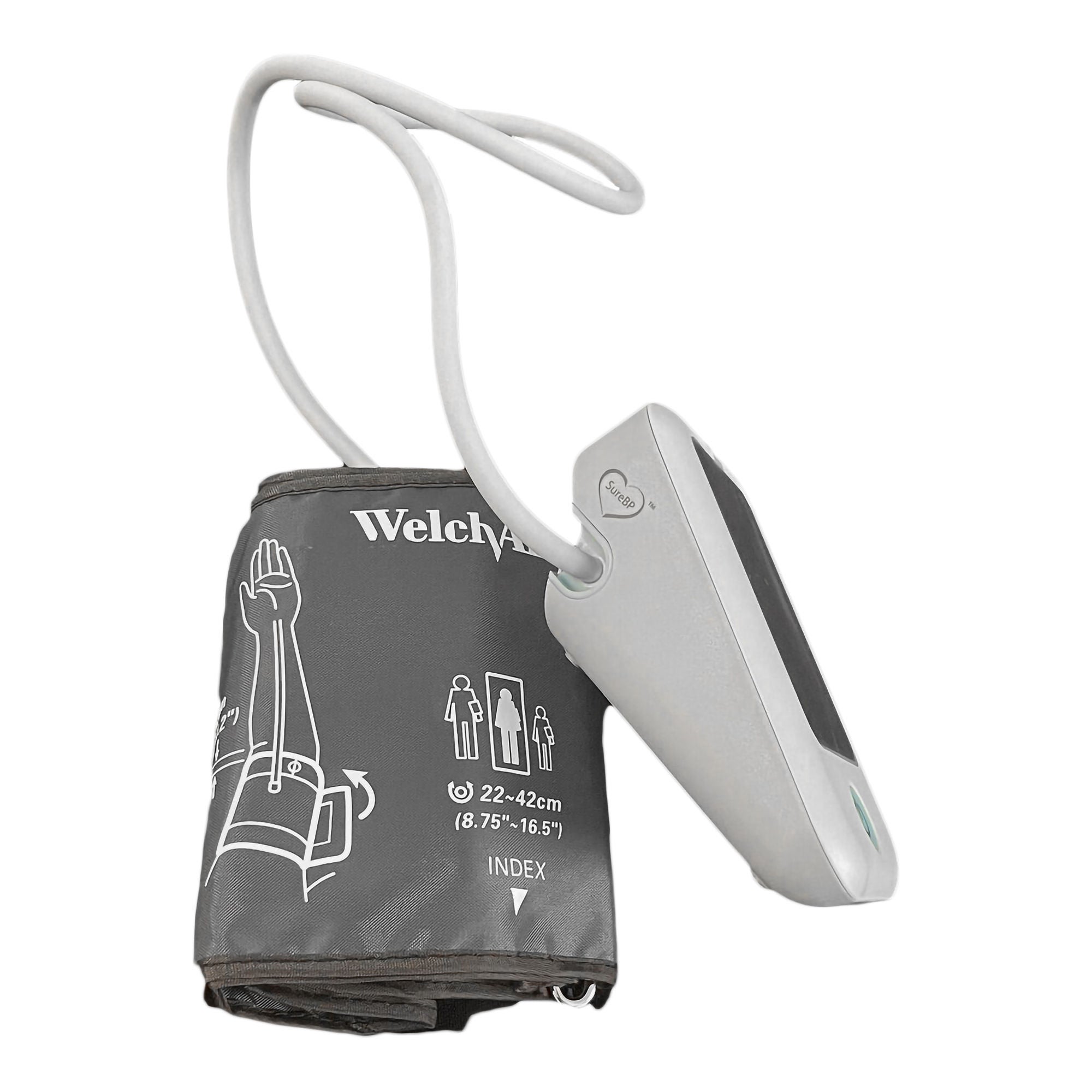 Welch Allyn - RPM-BP100 Home Automatic Digital Blood Pressure Monitor Home™ Wide Range Adult Cuff Arm Nylon Cuff 22 - 42 cm Desk Model