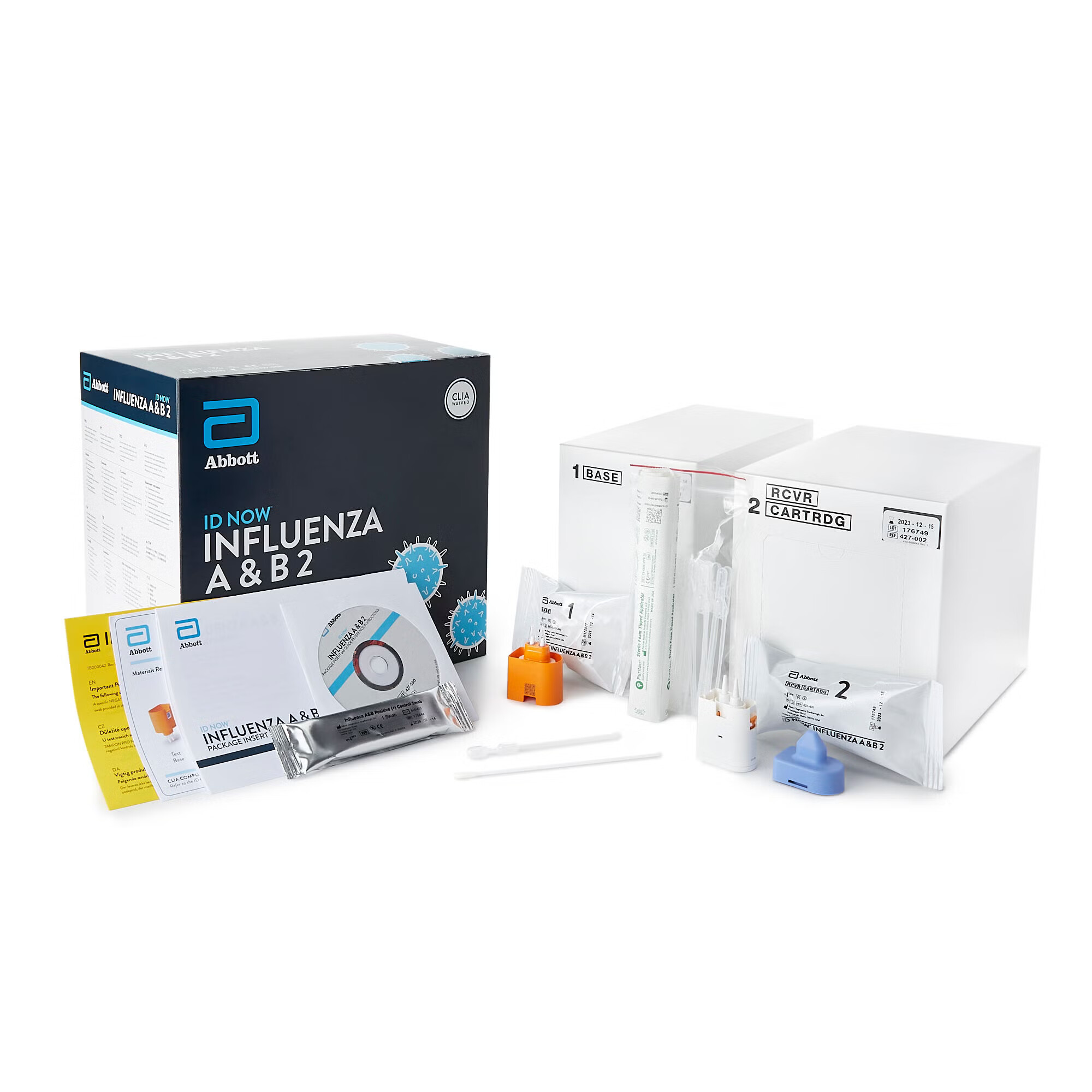 Abbott Rapid Dx North America LLC - 427000 Respiratory Test Kit ID NOW™ Influenza A + B 2 24 Tests CLIA Waived