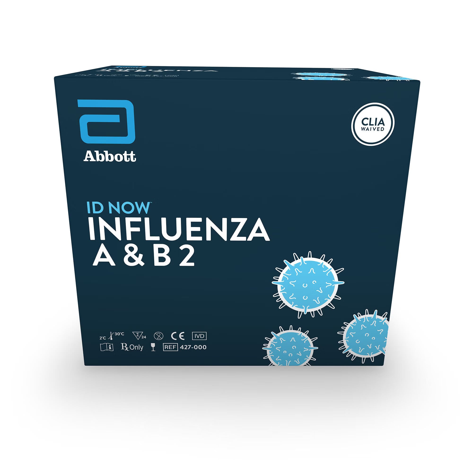 Abbott Rapid Dx North America LLC - 427000 Respiratory Test Kit ID NOW™ Influenza A + B 2 24 Tests CLIA Waived