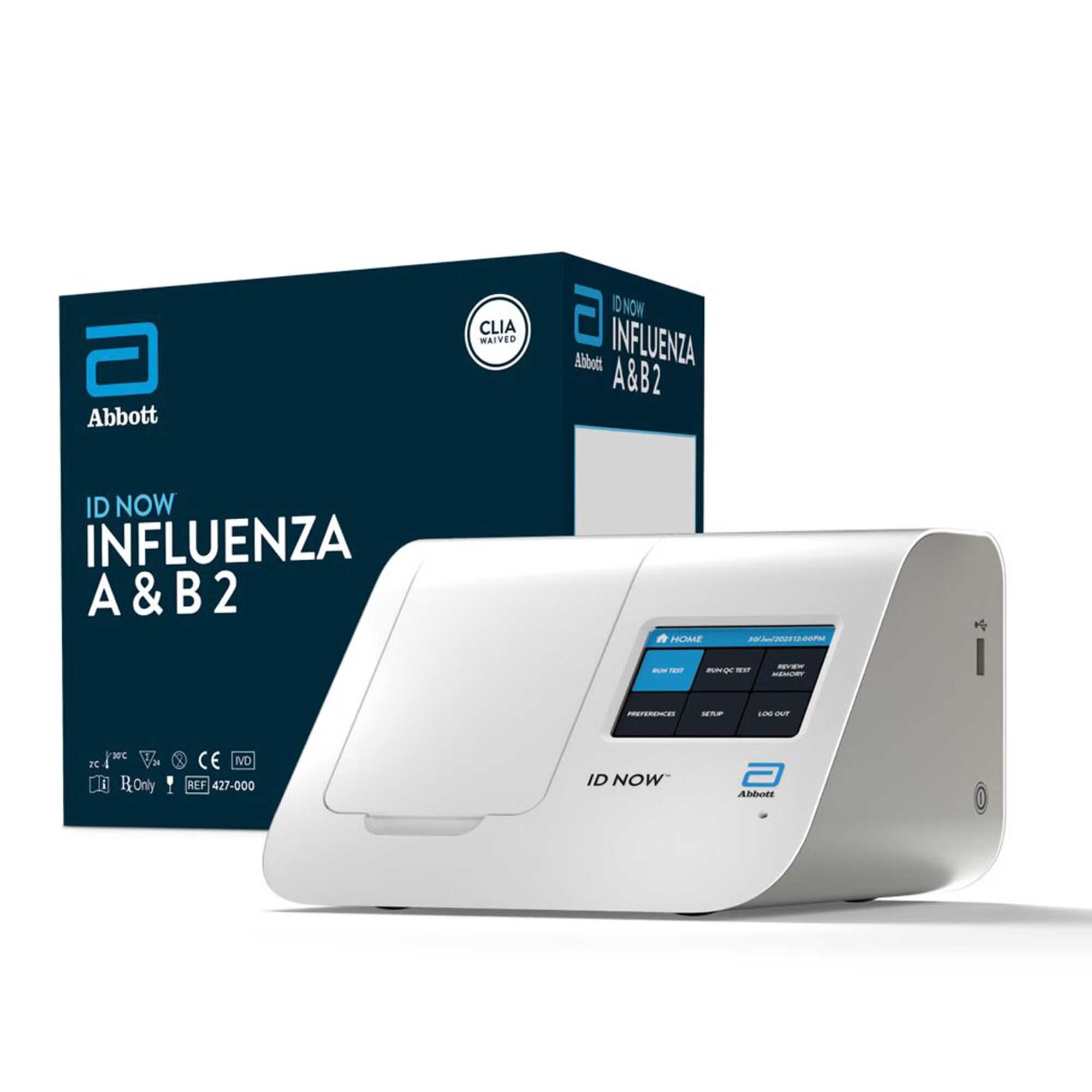 Abbott Rapid Dx North America LLC - 427000 Respiratory Test Kit ID NOW™ Influenza A + B 2 24 Tests CLIA Waived
