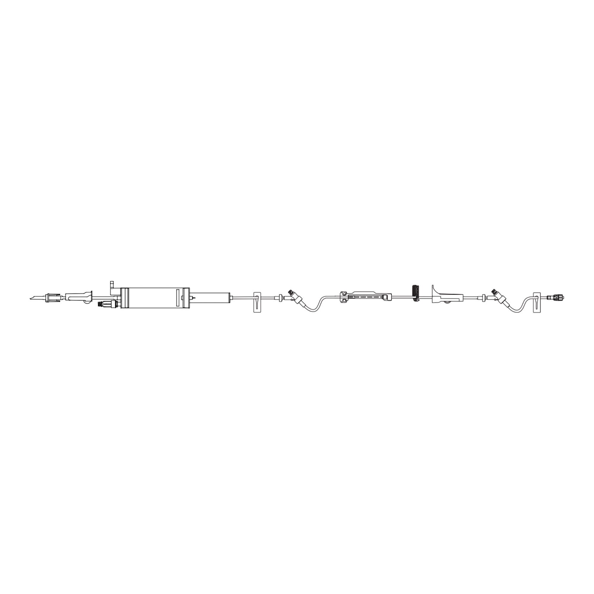 B. Braun - 490101 IV Pump Set Infusomat® Space® Pump 1 Port 15 Drops / mL Drip Rate 15 Micron Filter 120 Inch Tubing Solution
