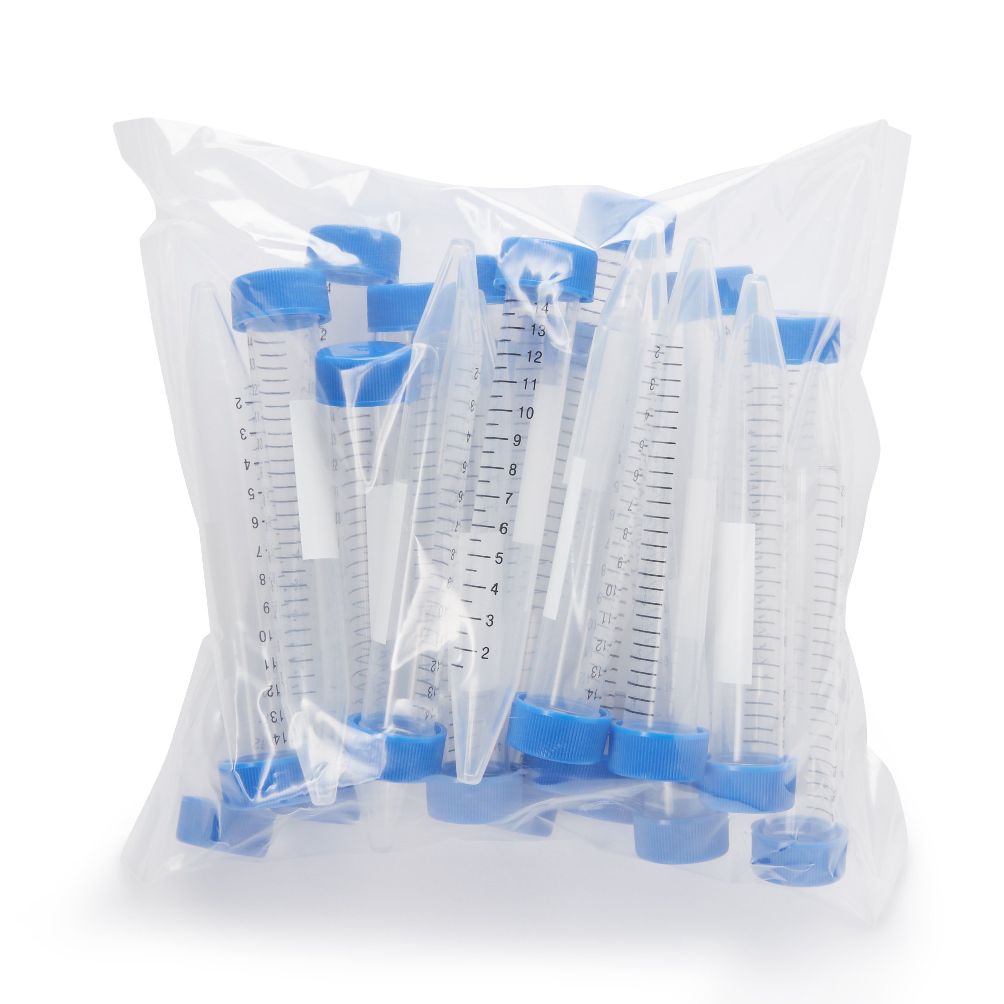 McKesson Brand 177-6285 - McKesson Centrifuge Tube, 15 mL, 17 x 120 mm, Blue Screw Cap - 25/Bag, 500/Case