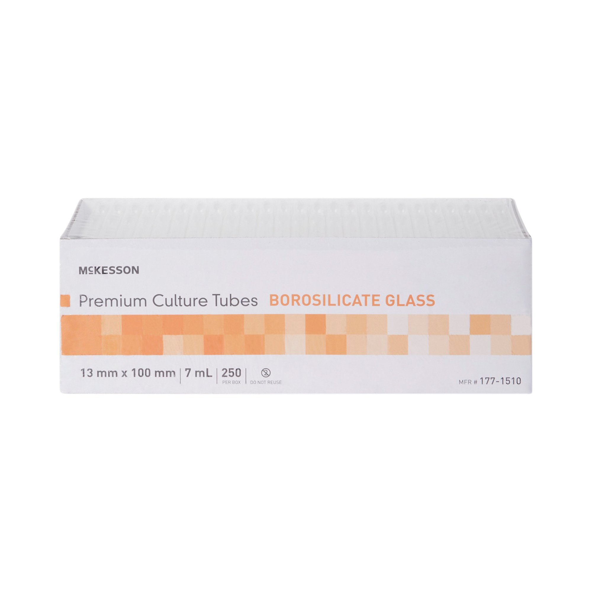 McKesson Brand 177-1510 - McKesson Round Bottom Test Tube, 7 mL, 13 x 100 mm - 250/Box, 1000/Case