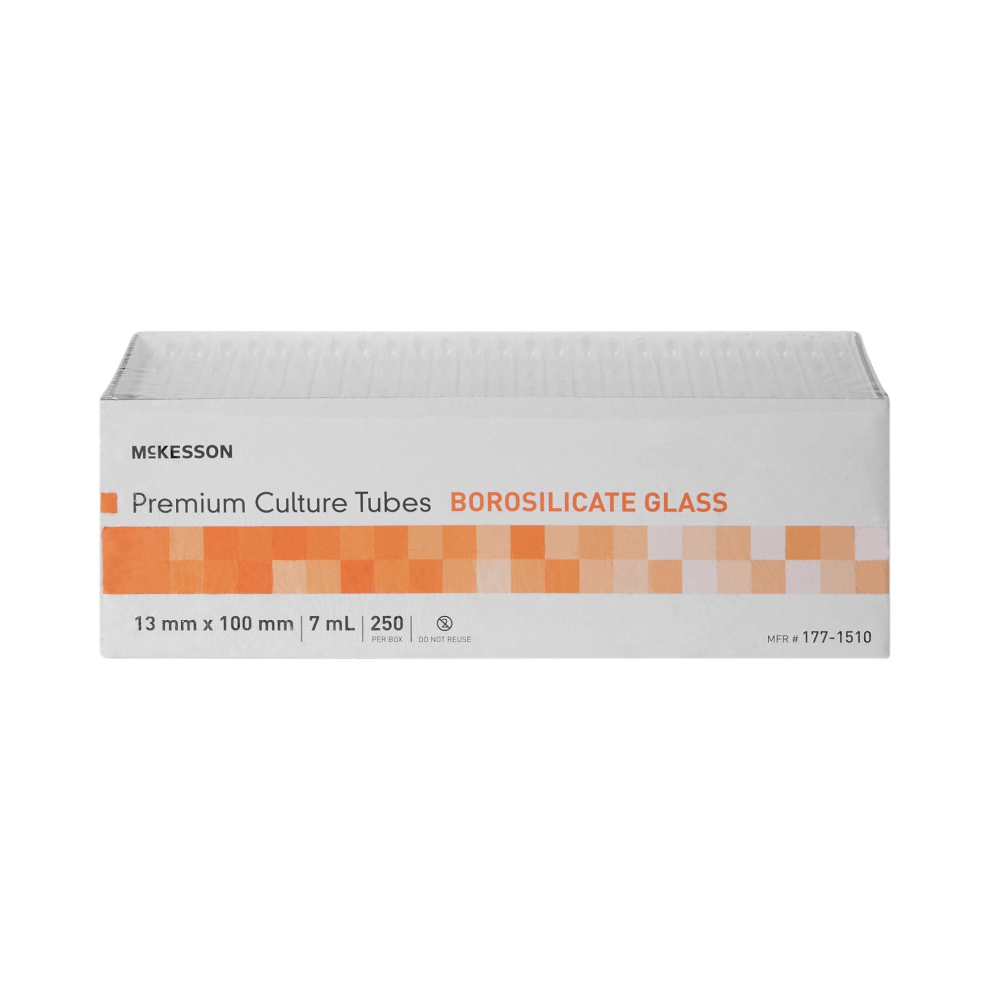 McKesson Brand 177-1510 - McKesson Round Bottom Test Tube, 7 mL, 13 x 100 mm - 250/Box, 1000/Case