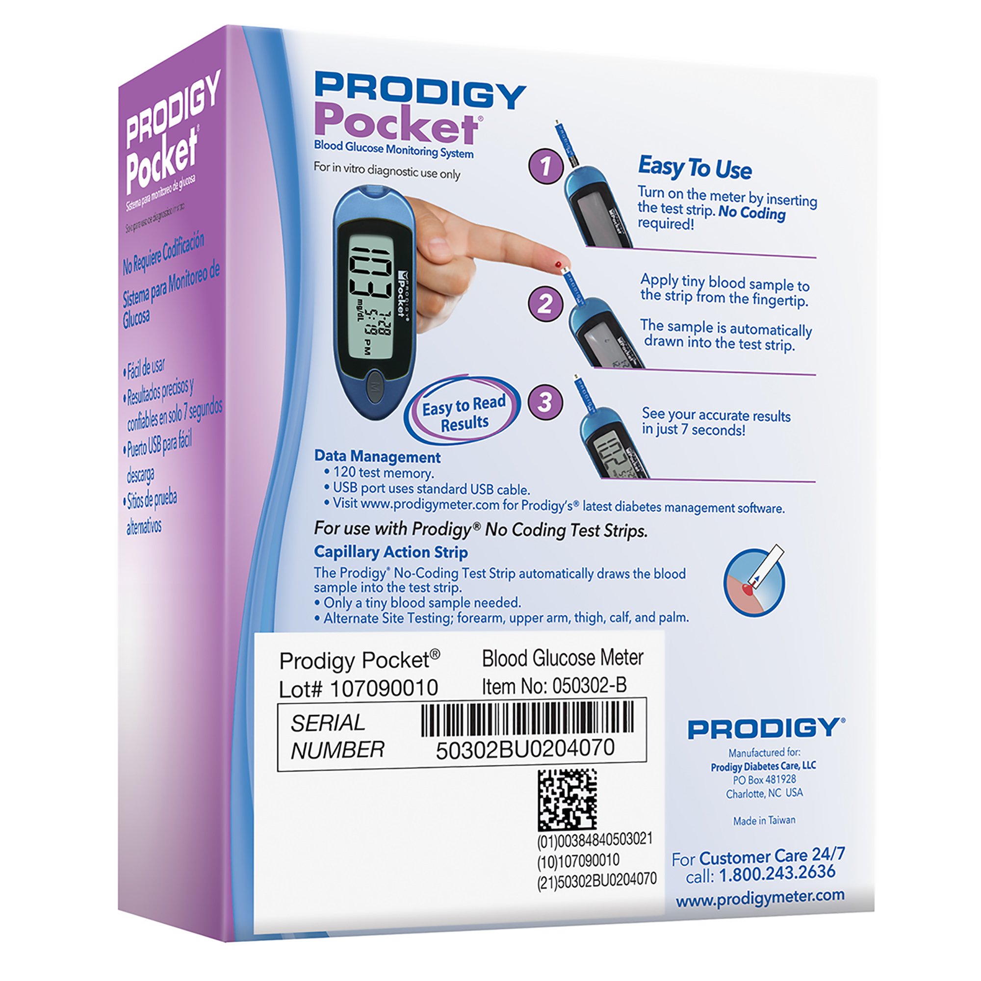 Prodigy Diabetes Care Blood Glucose Meter 050302-B by Prodigy Diabetes Care