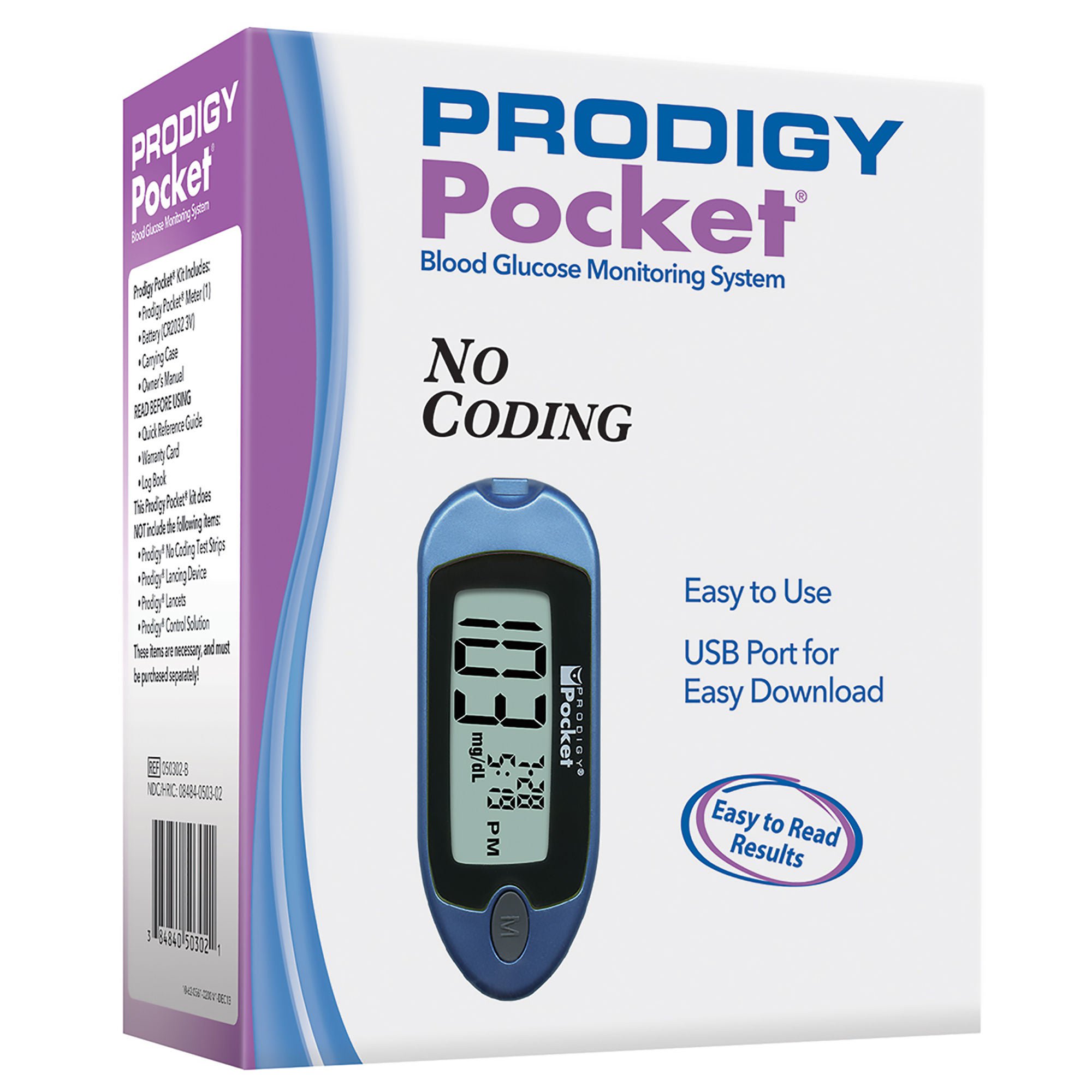 Prodigy Diabetes Care - 050302-B Blood Glucose Meter Prodigy Diabetes Care No Coding Required