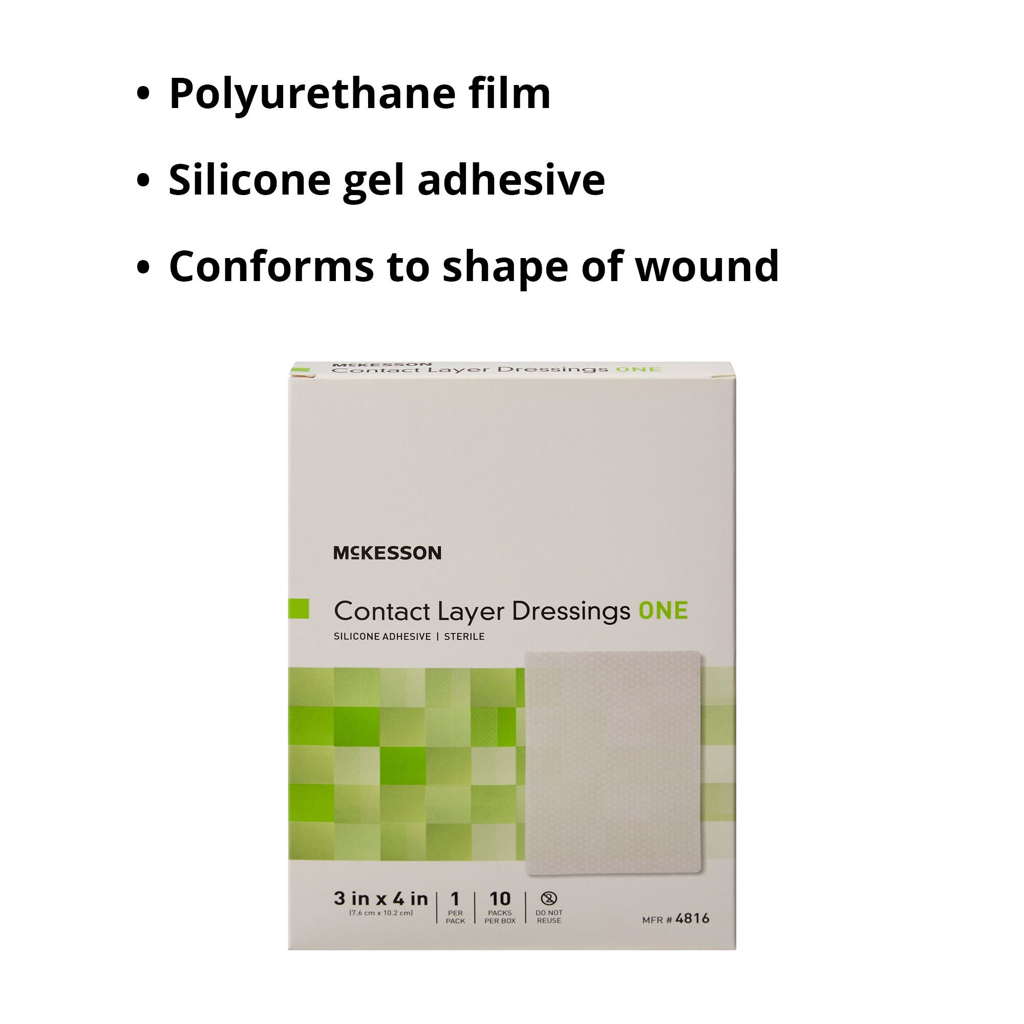 McKesson One Wound Contact Layer Dressing 4816 by McKesson Brand