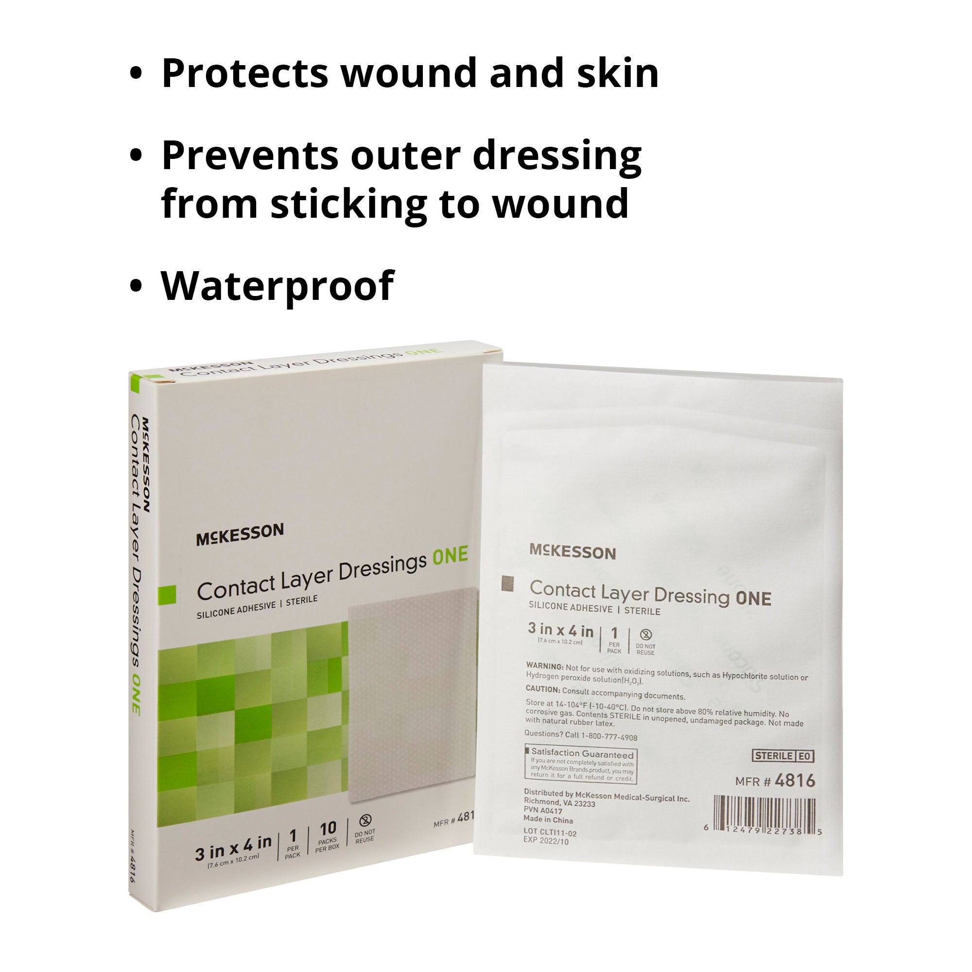 McKesson Brand - 4816 McKesson Silicone Wound Contact Layer Dressing